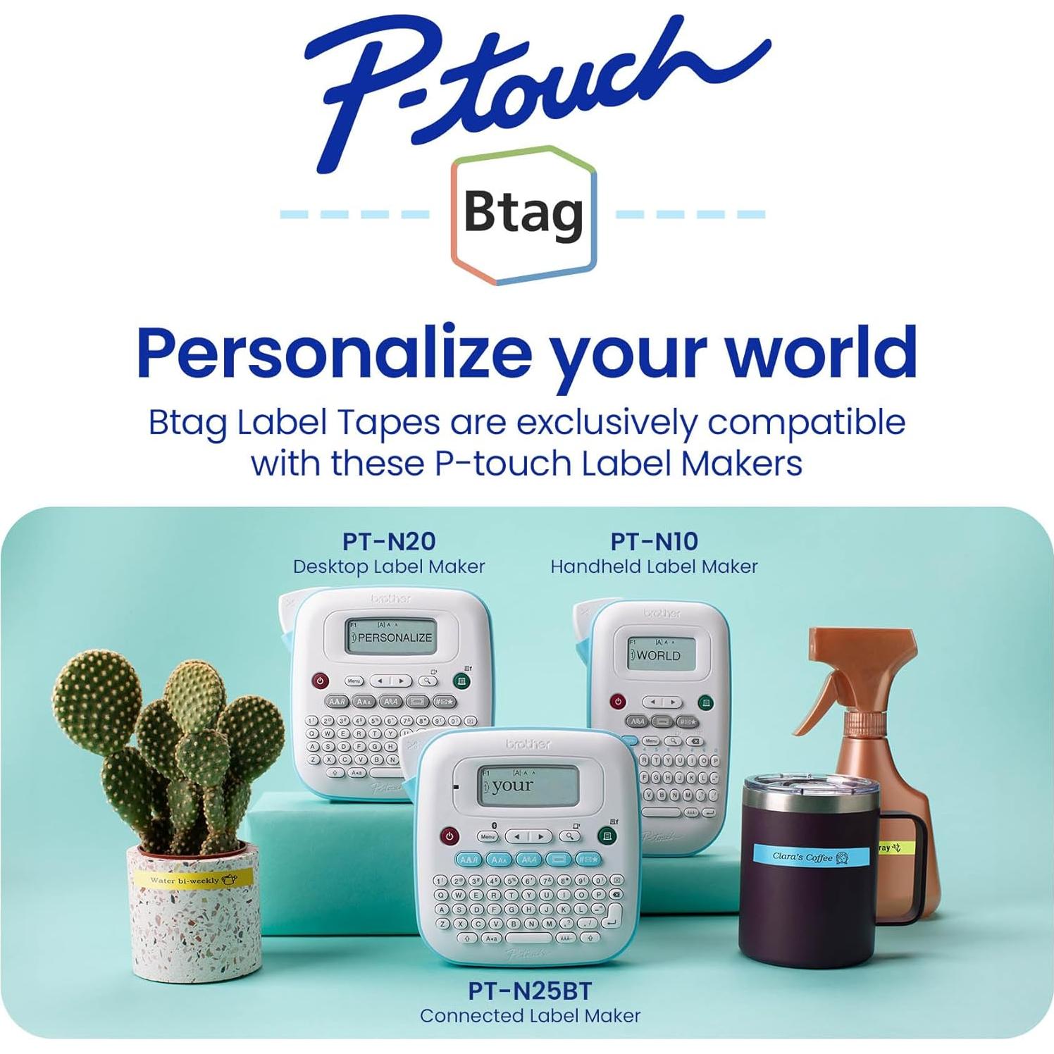 Cinta de Etiqueta Brother Btag131 12mm x 4m Transparente