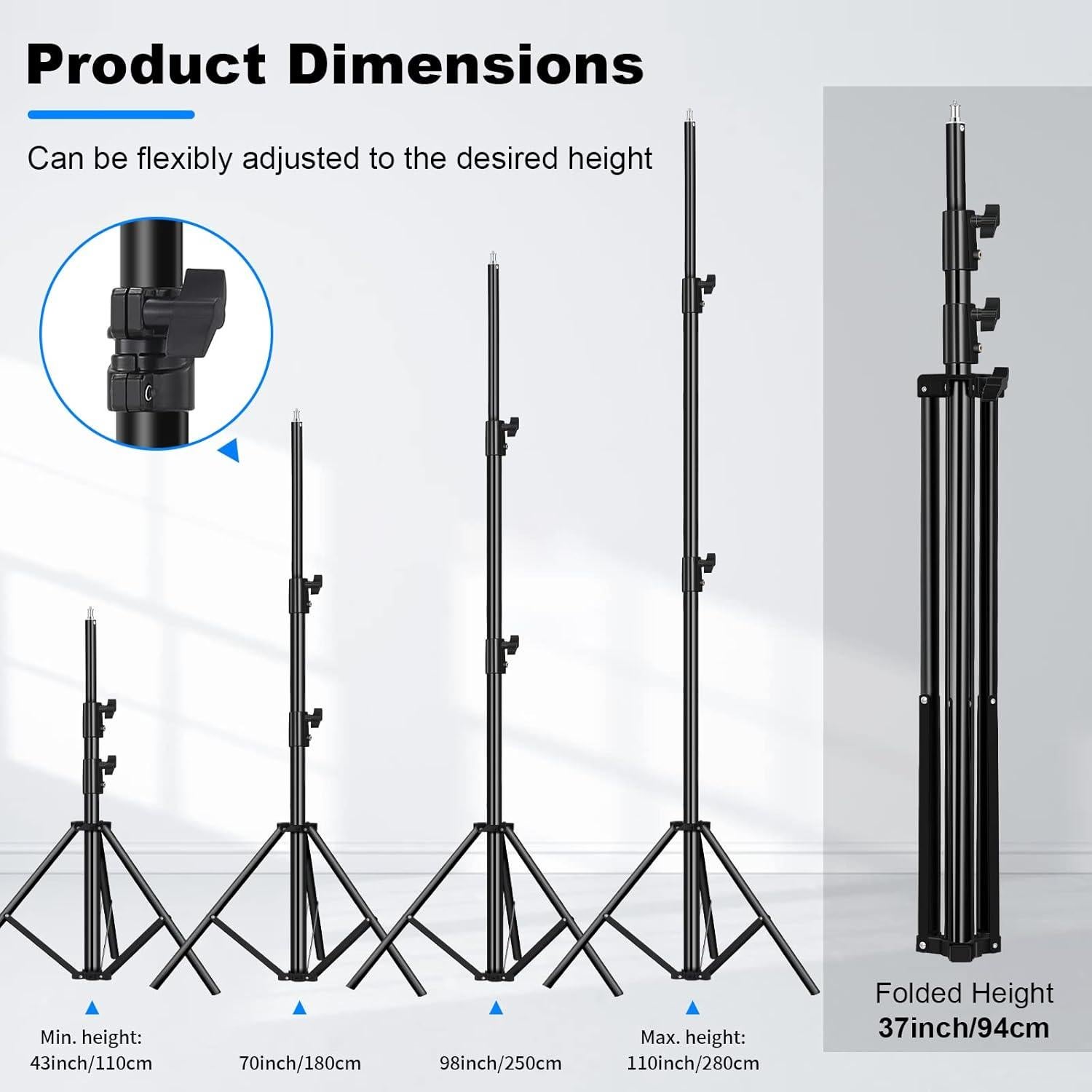 Kit de Iluminación Fotográfica Soonpho con Paraguas 109cm