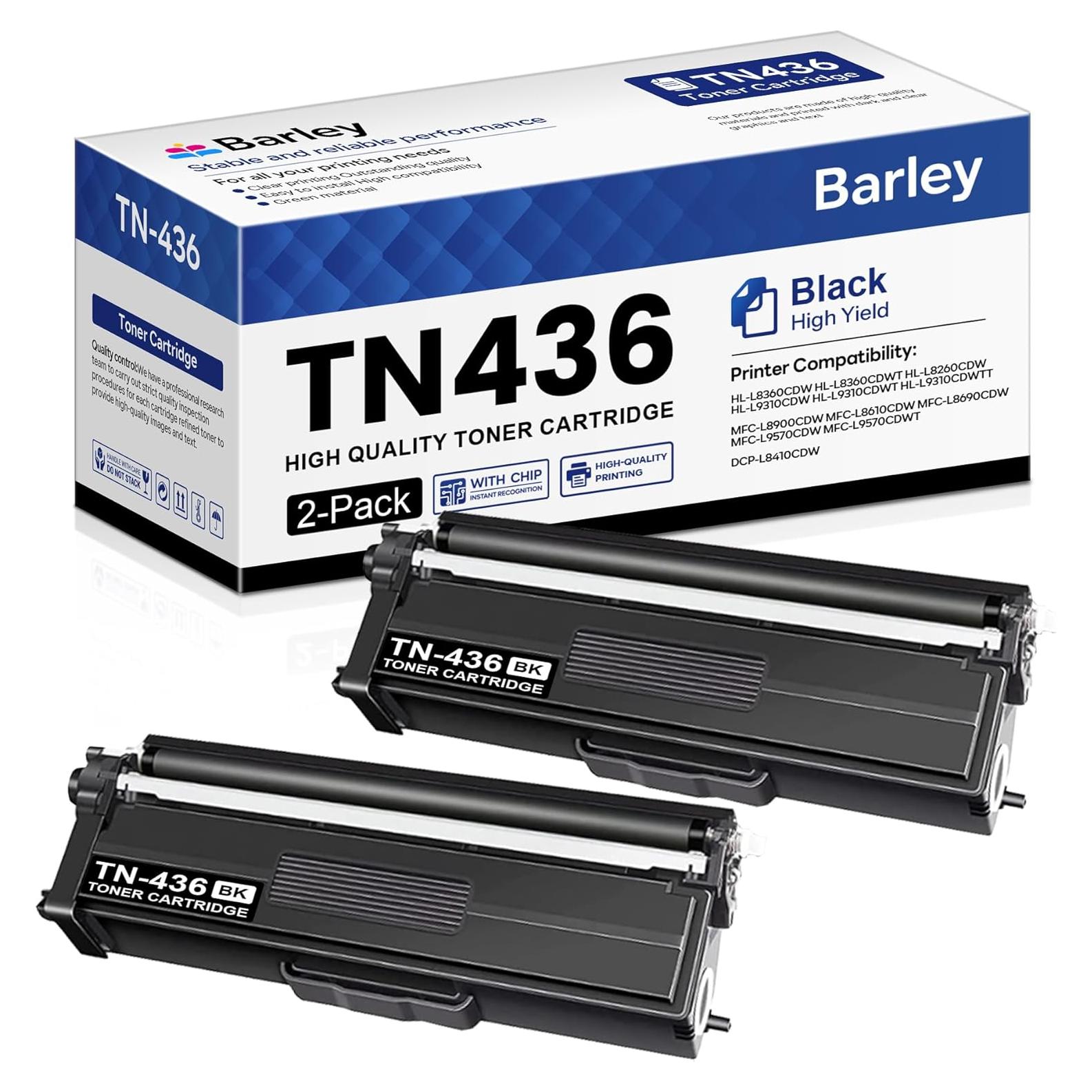 Cartucho de Tóner Negro Super Alta Capacidad Barley TN436BK (2 Unidades)