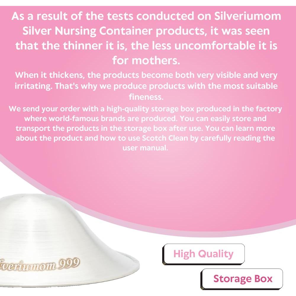 Copas de Lactancia de Plata Silveriumom - 100% Plata Pura