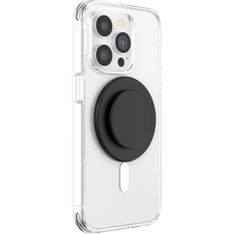 PopSockets Agarre Redondo MagSafe con Anillo Adaptador - Negro