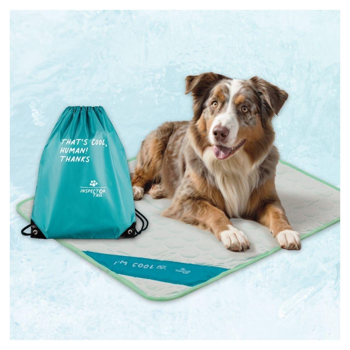 Alfombrilla Refrigerante para Perro Inspector Tail Menta 99x69cm