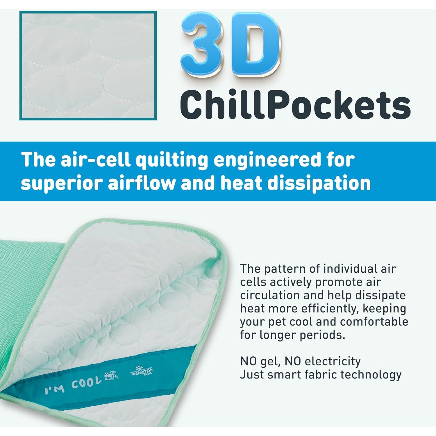 Alfombrilla Refrigerante para Perro Inspector Tail Menta 99x69cm