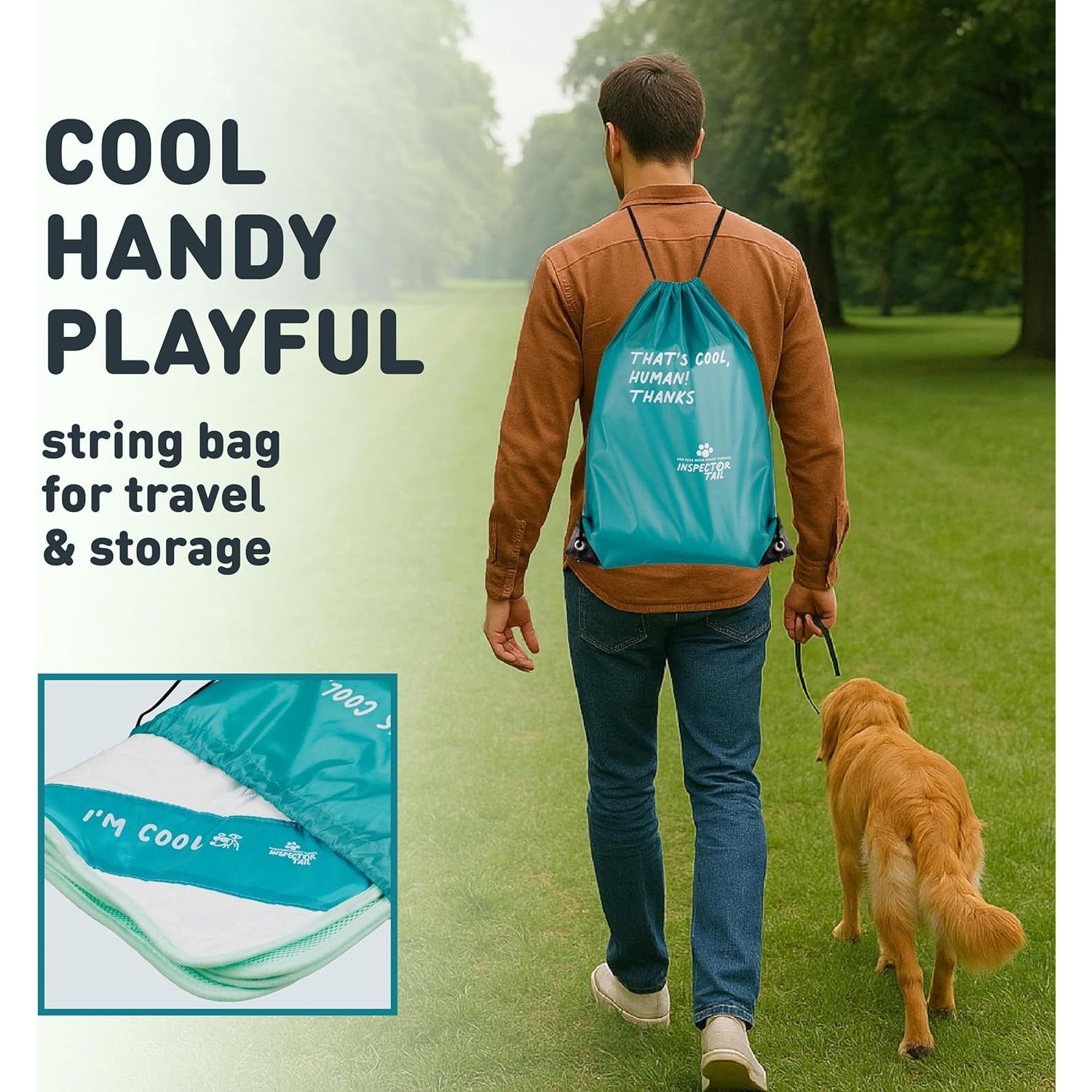 Alfombrilla Refrigerante para Perro Inspector Tail Menta 99x69cm