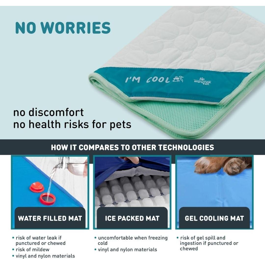 Alfombrilla Refrigerante para Perro Inspector Tail Menta 99x69cm