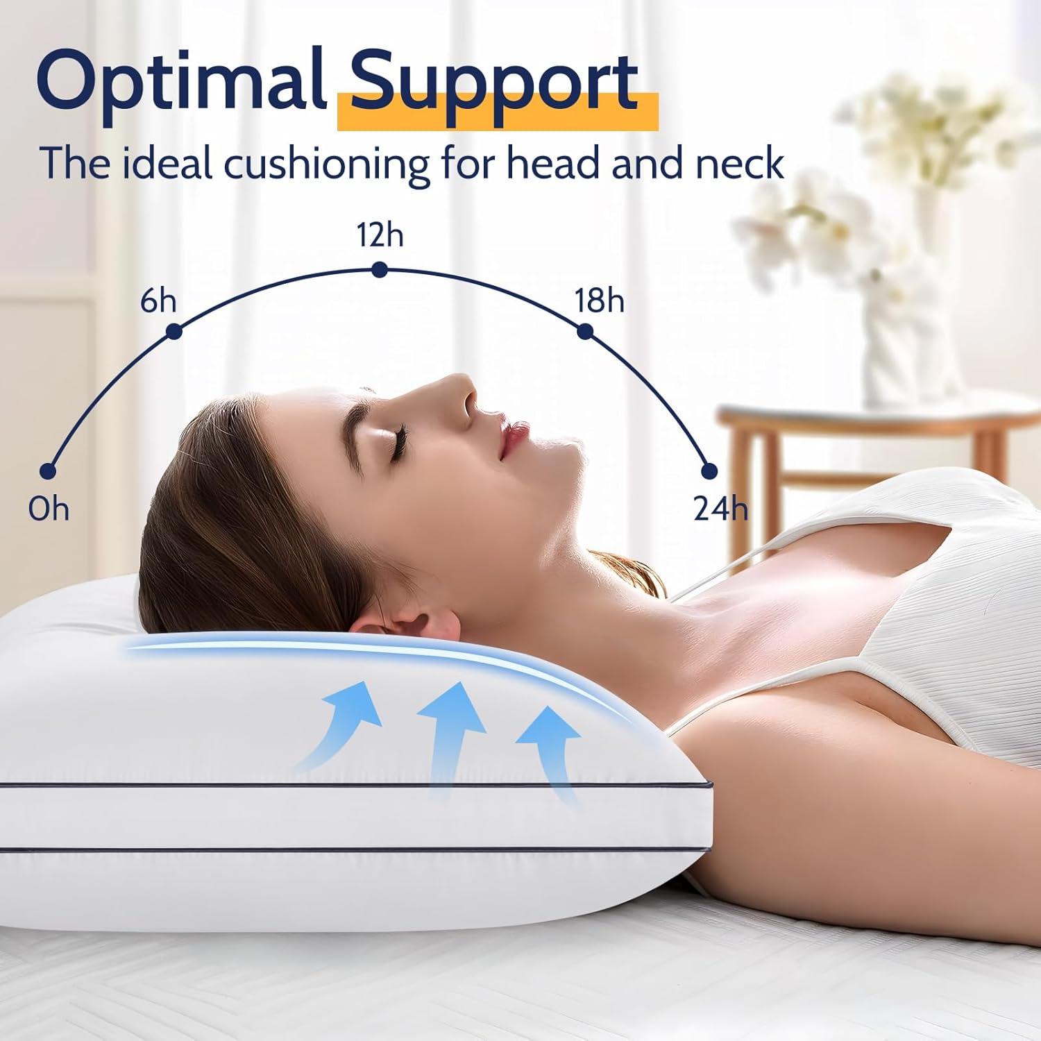 Juego de 2 Almohadas Estándar ROUMEA Microfibra Transpirables