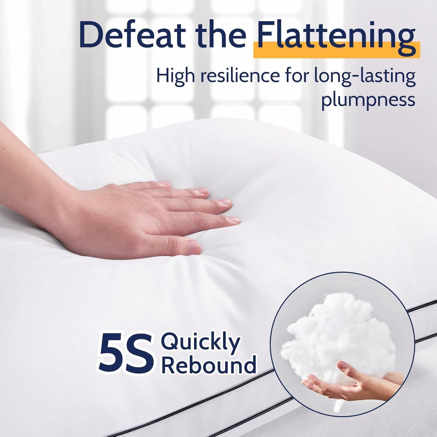 Juego de 2 Almohadas Estándar ROUMEA Microfibra Transpirables