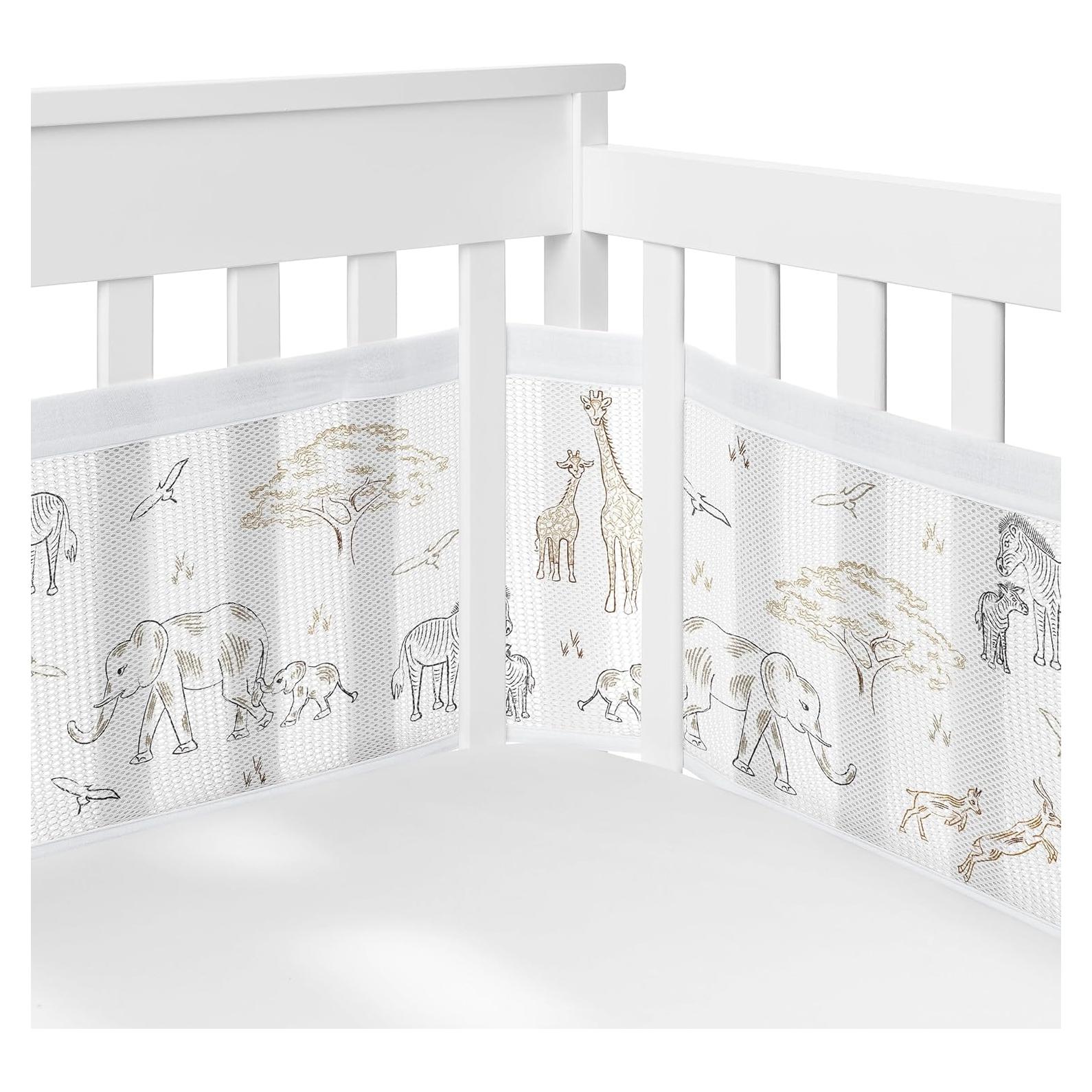 Protector de Cuna de Malla Sweet Jojo Designs Beige 2 Piezas