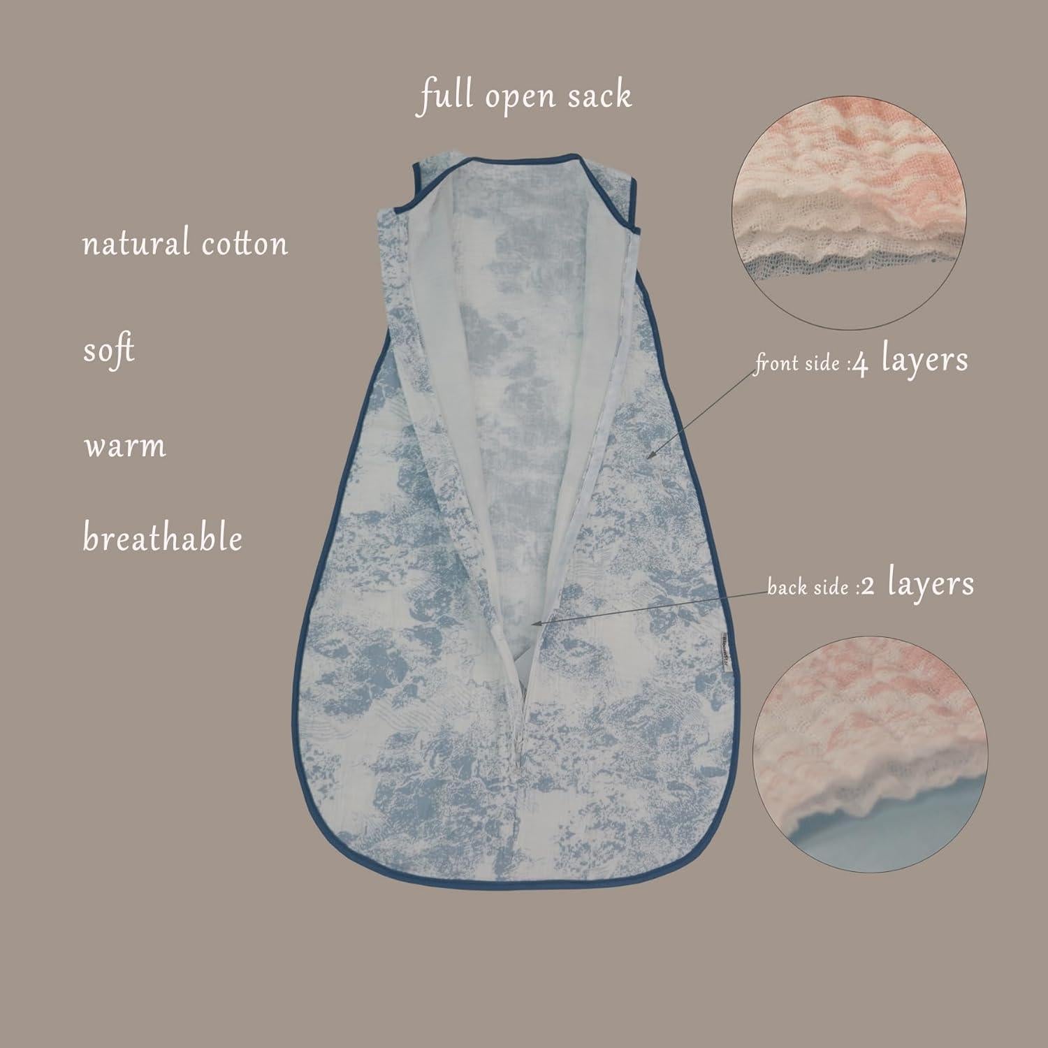 Saco de dormir muselina bloomSTAR 0.5 TOG 18-36 meses