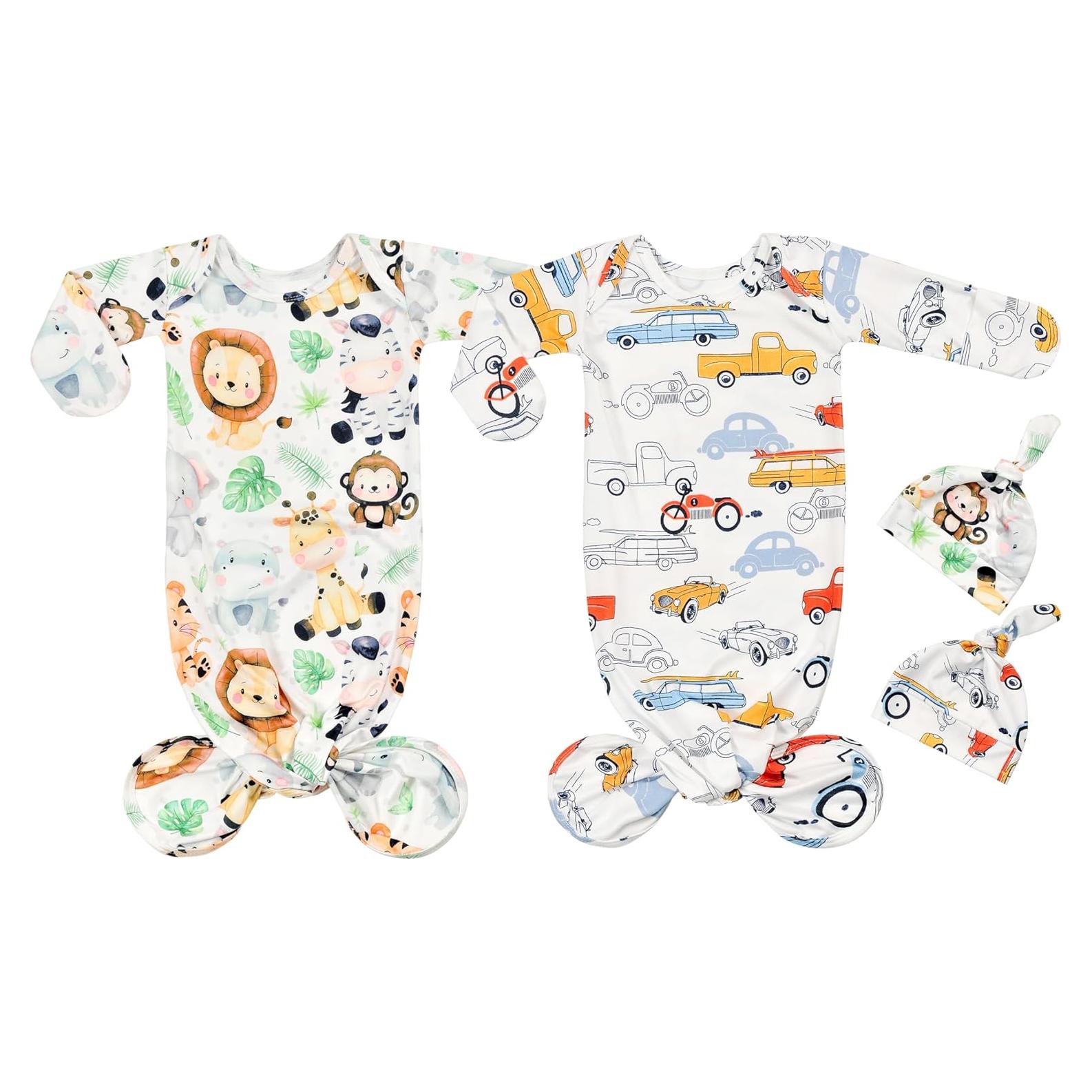 Conjunto de vestido de manga larga Terriboo 0-3 meses con gorro