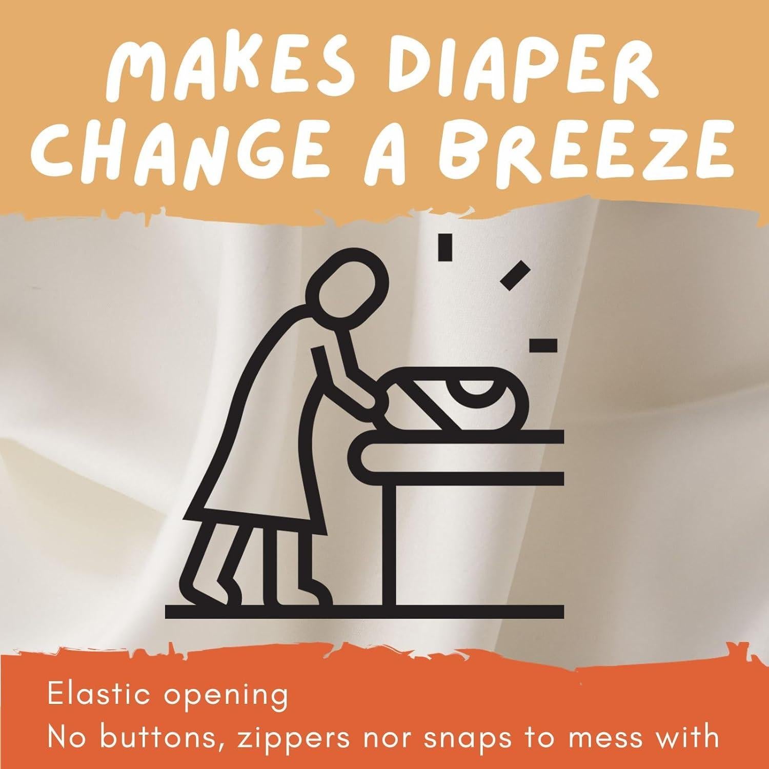 Conjunto de vestido de manga larga Terriboo 0-3 meses con gorro