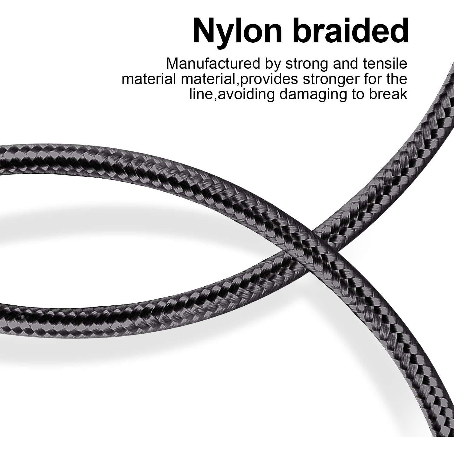 Cargador USB Lightning CUGUNU 5 Cables 0.91m a 3.05m Negro