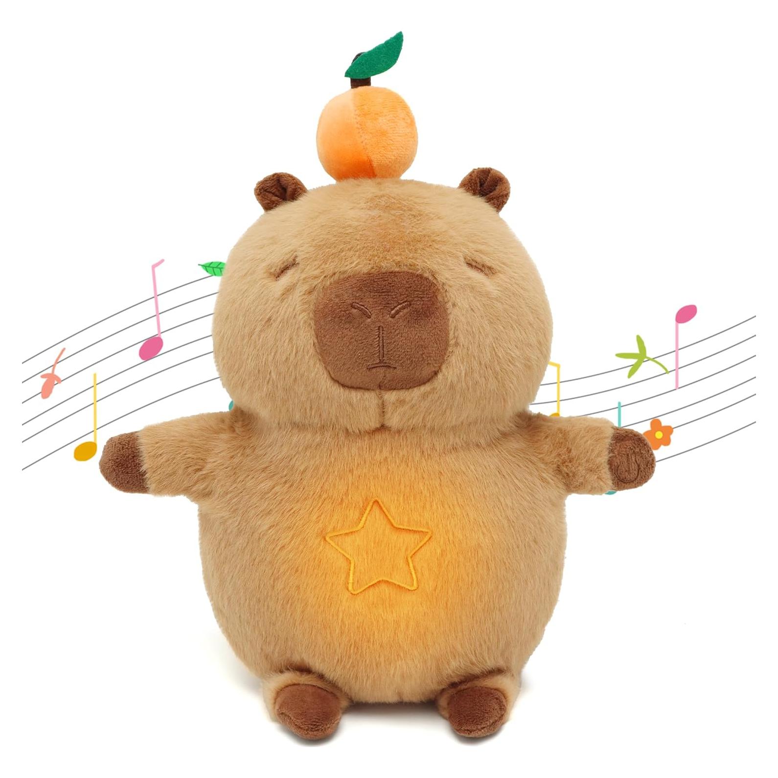 Peluche Capibara IUTOYYE 30 cm con Respiración y Música