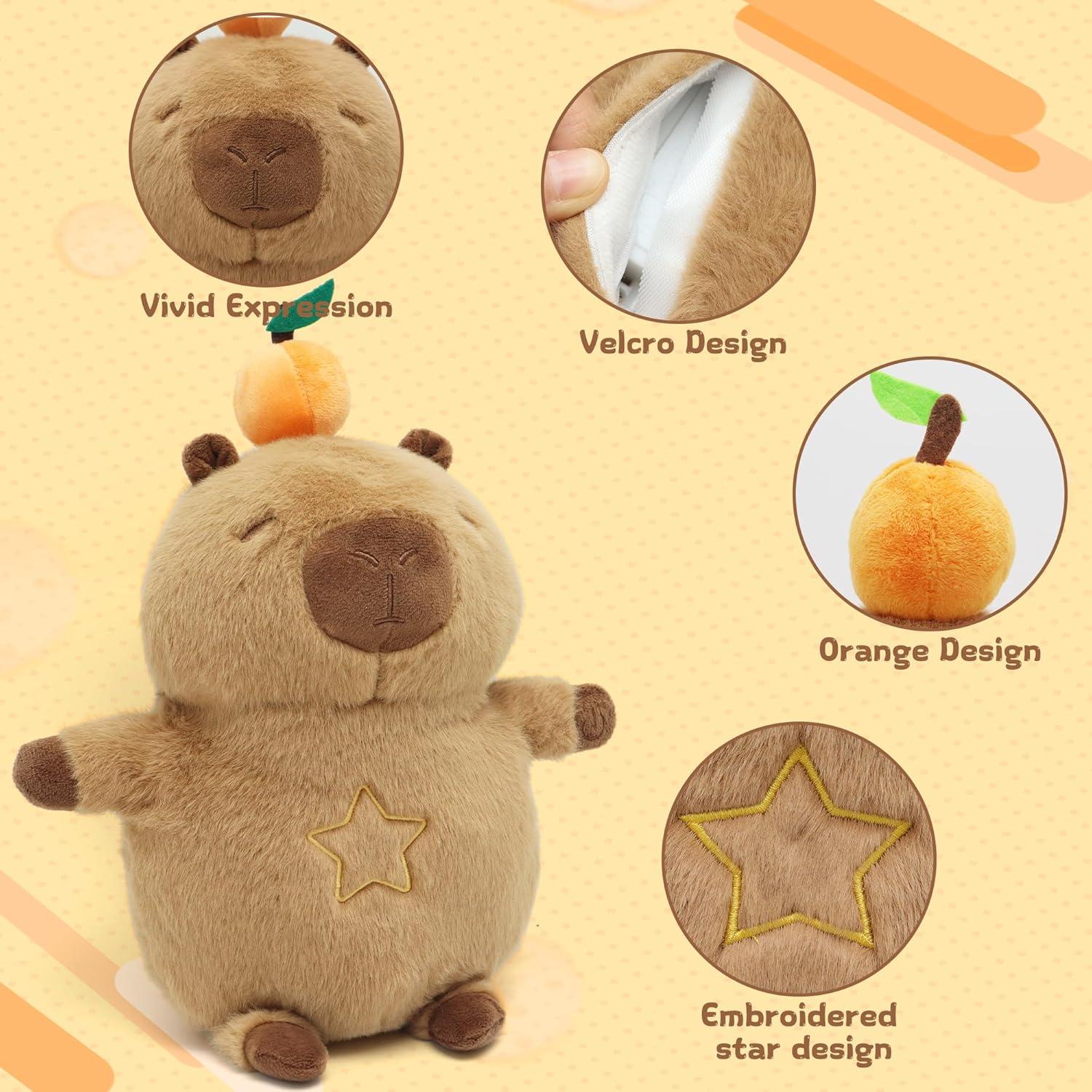 Peluche Capibara IUTOYYE 30 cm con Respiración y Música