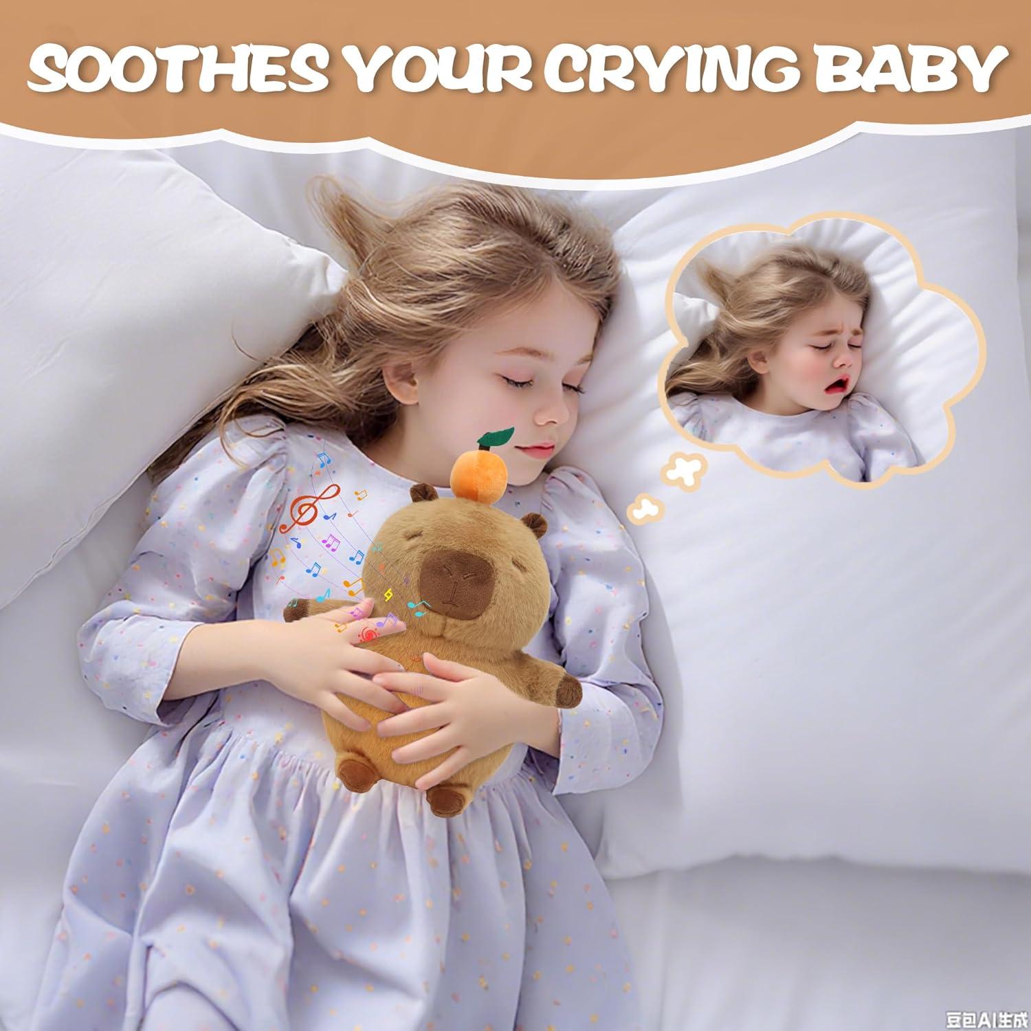 Peluche Capibara IUTOYYE 30 cm con Respiración y Música