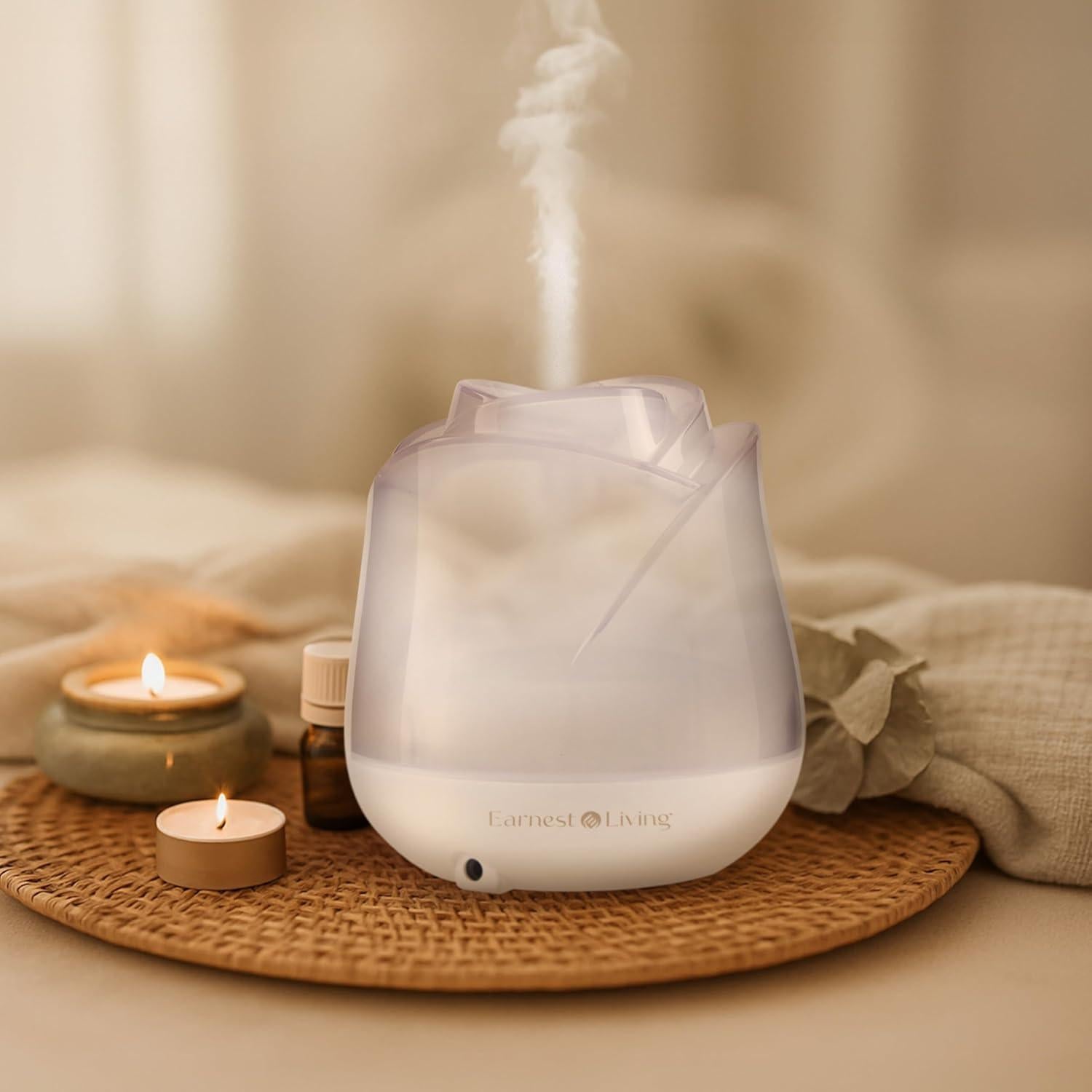 Difusor de Aceite Esencial Earnest Living 150 ml Blanco