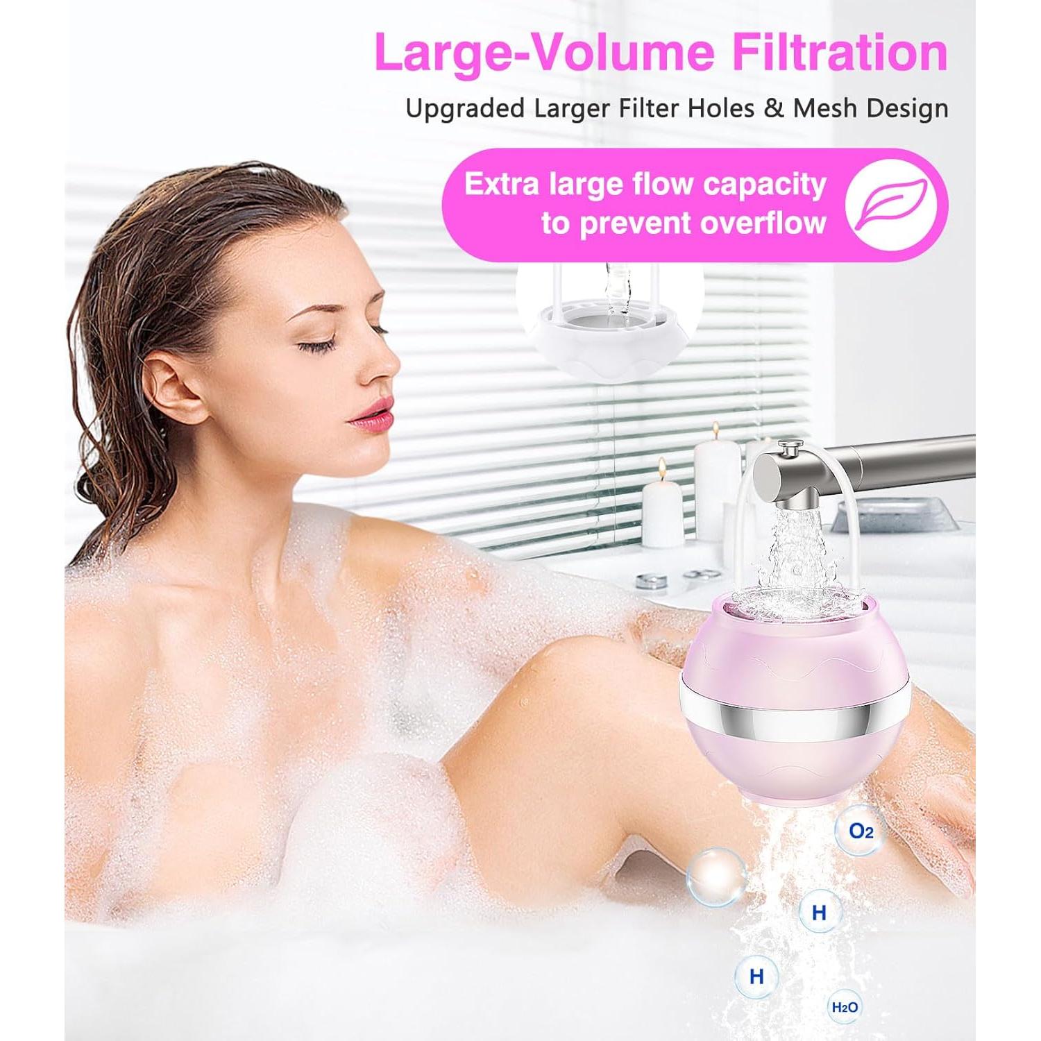 Filtro de Baño MoKo Rosa para Bebés y Adultos, 8 Capas