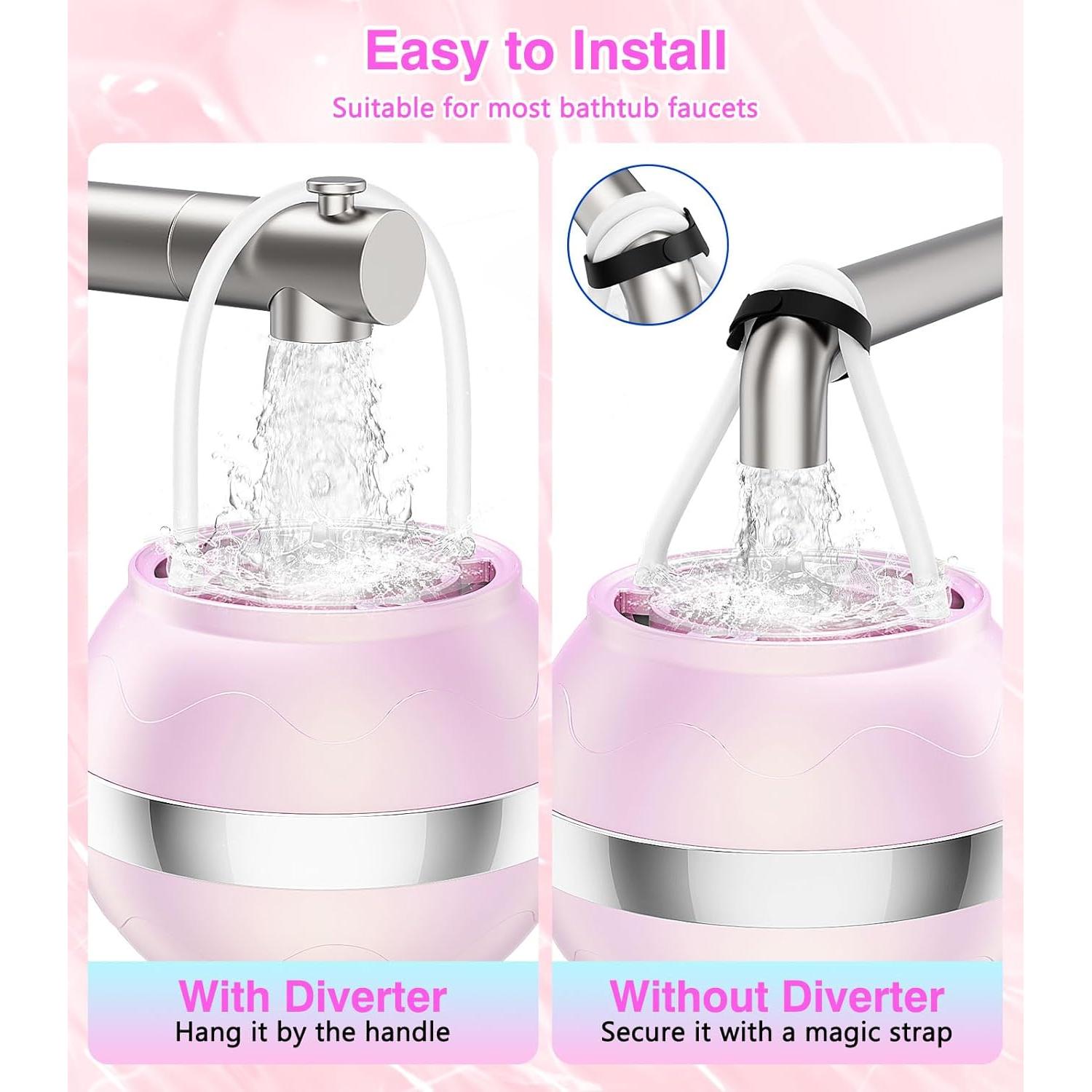 Filtro de Baño MoKo Rosa para Bebés y Adultos, 8 Capas