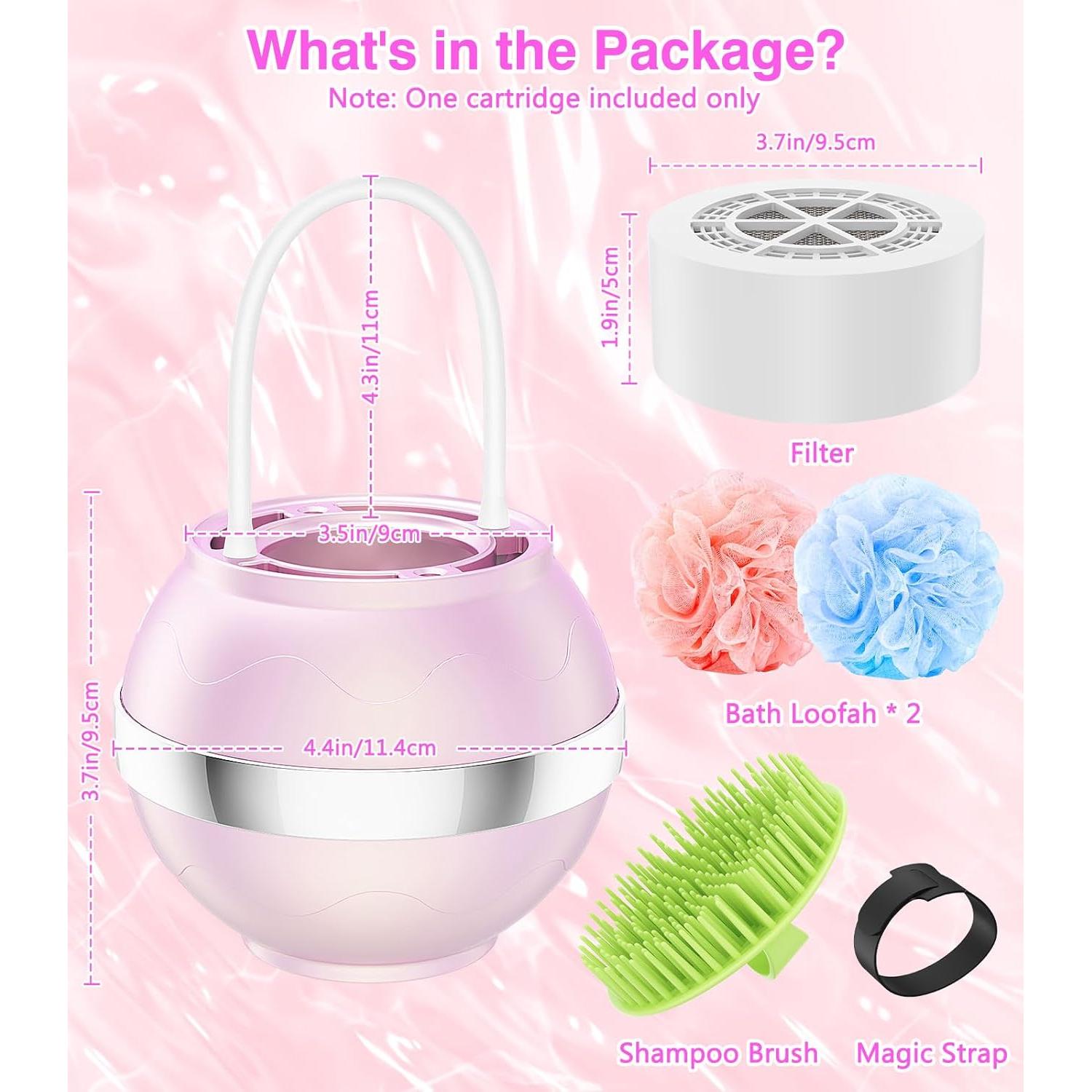 Filtro de Baño MoKo Rosa para Bebés y Adultos, 8 Capas