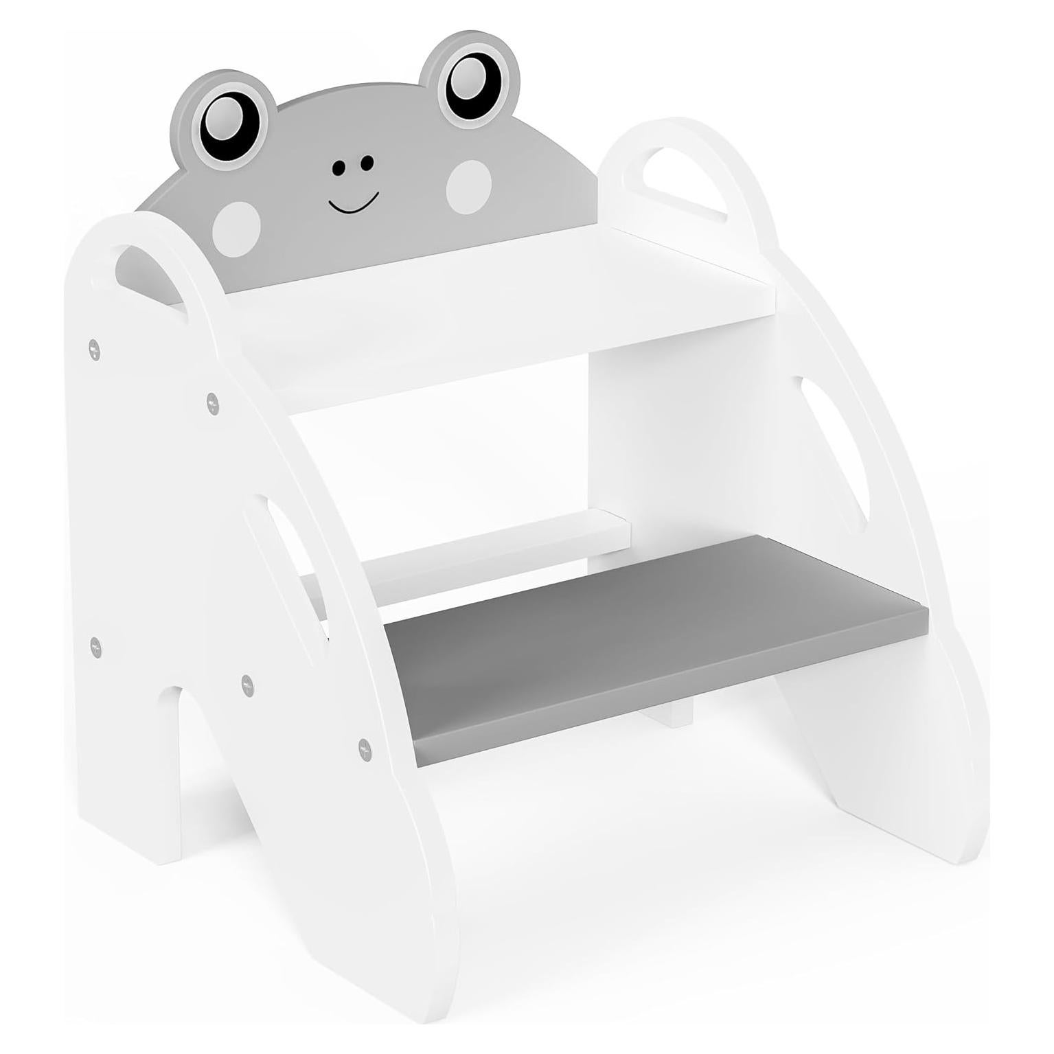 Taburete de Paso para Niños Ndahjahd 2 Pasos Madera Gris