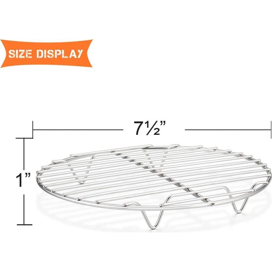 Juego de 2 Rejillas Redondas E-far 19 cm Acero Inoxidable