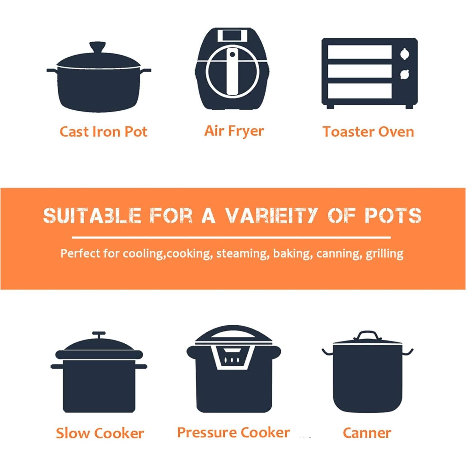 Juego de 2 Rejillas Redondas E-far 19 cm Acero Inoxidable