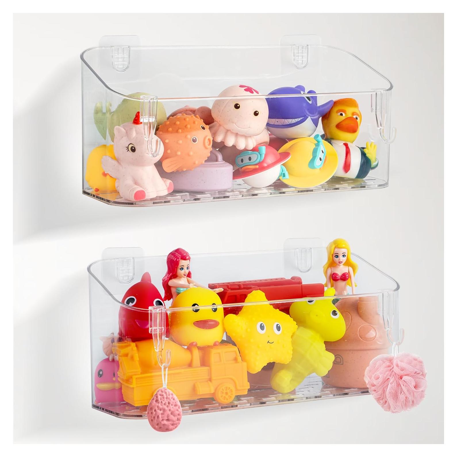 Organizador de Juguetes de Baño MUMUQ 2 Paquete Acrílico 6.1L