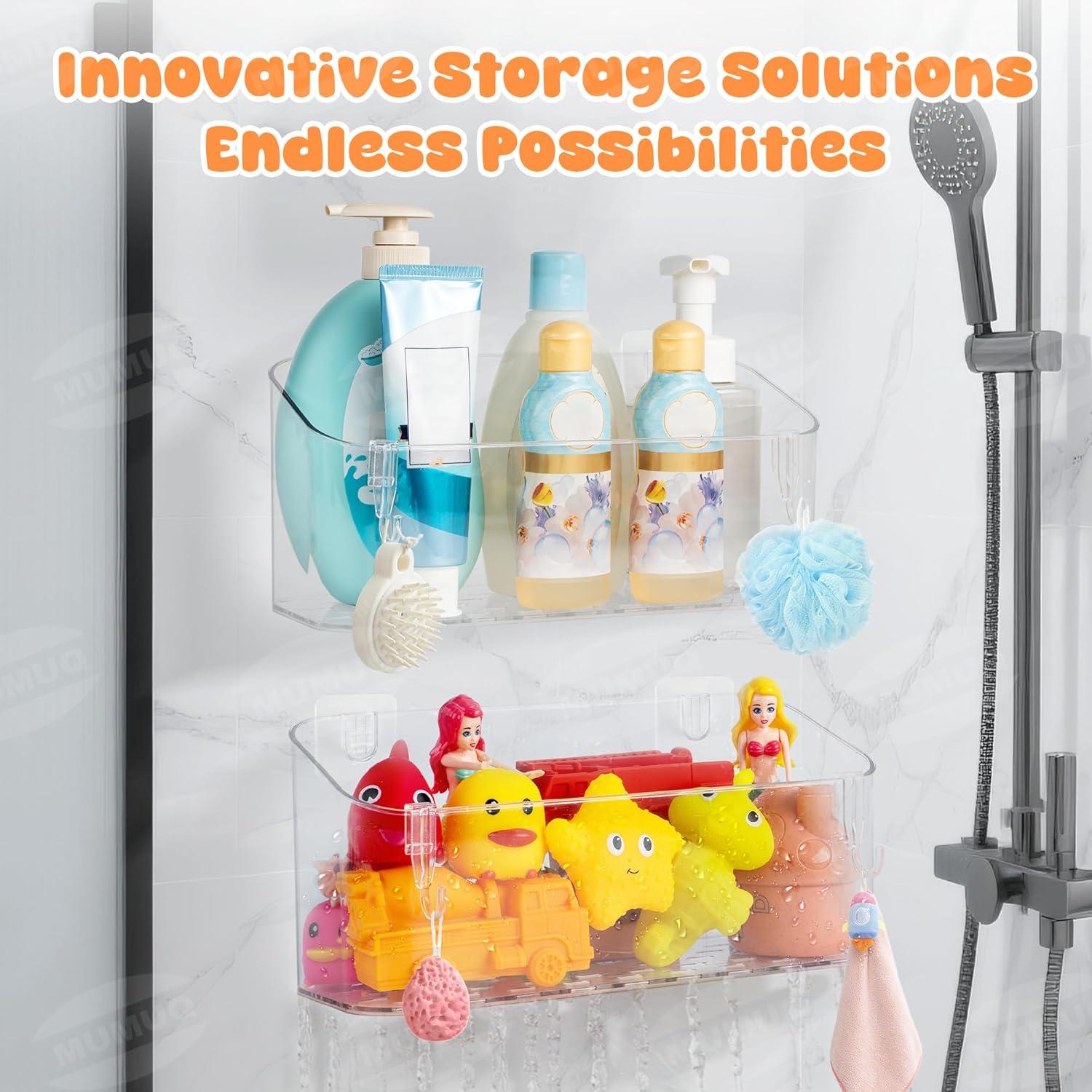 Organizador de Juguetes de Baño MUMUQ 2 Paquete Acrílico 6.1L