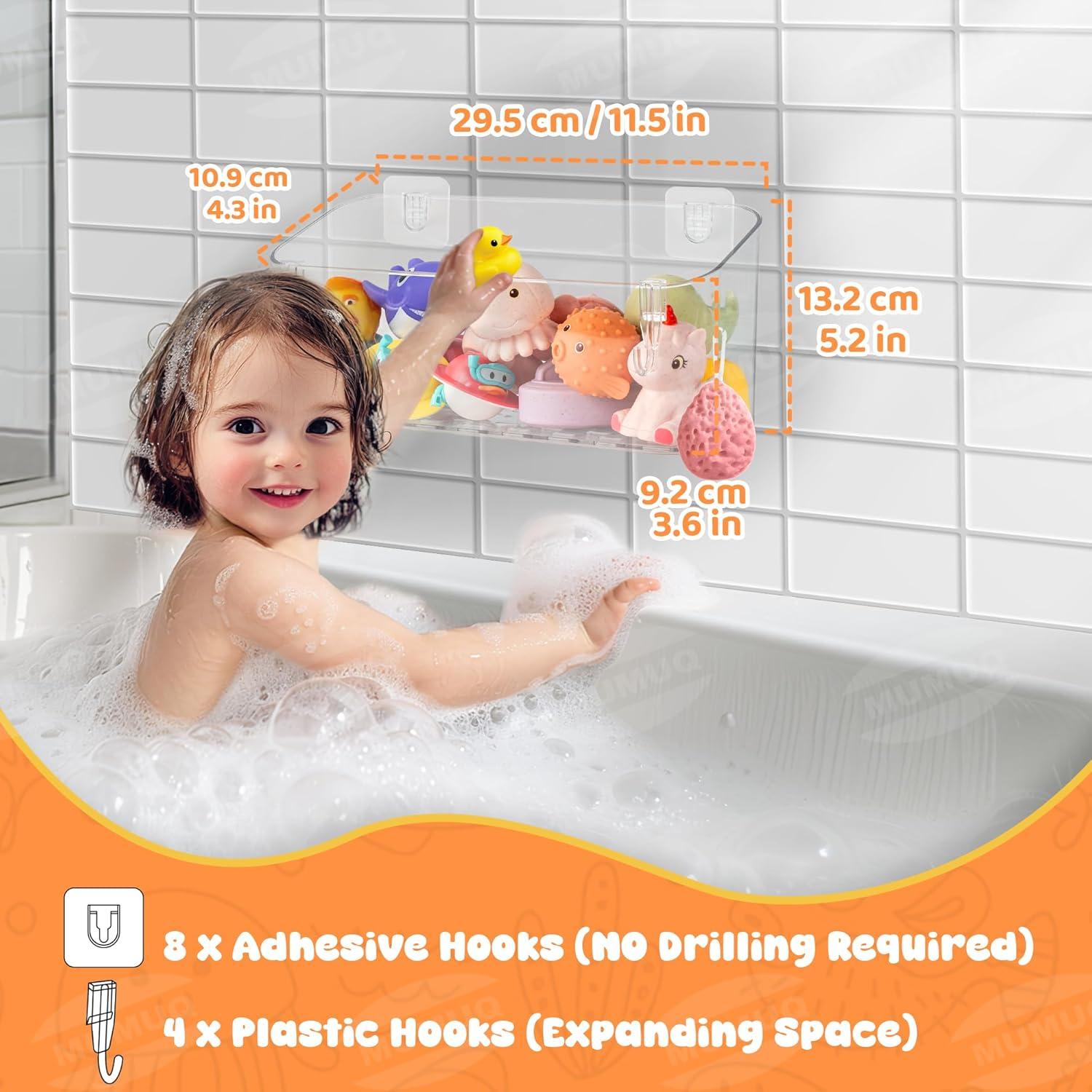 Organizador de Juguetes de Baño MUMUQ 2 Paquete Acrílico 6.1L