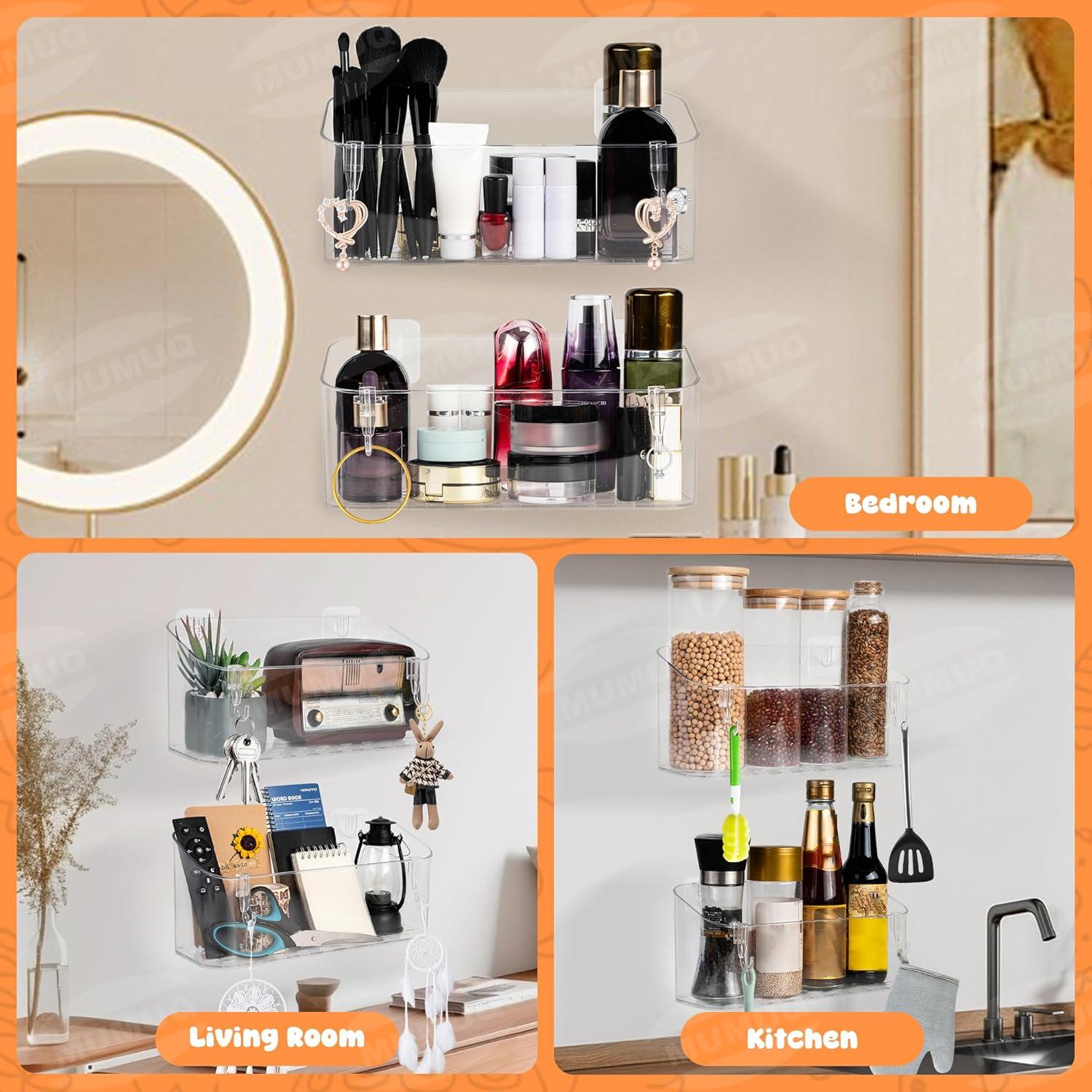 Organizador de Juguetes de Baño MUMUQ 2 Paquete Acrílico 6.1L