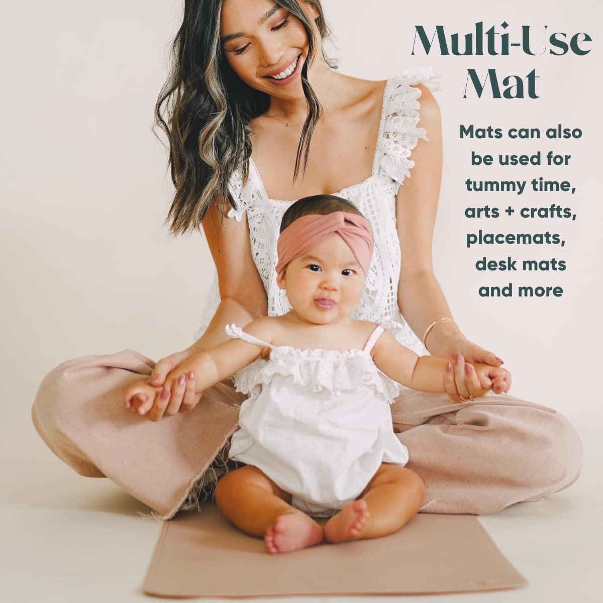 Alfombrilla de Cambio de Bebé Ava + Oliver Cuero Vegano 40x76 cm