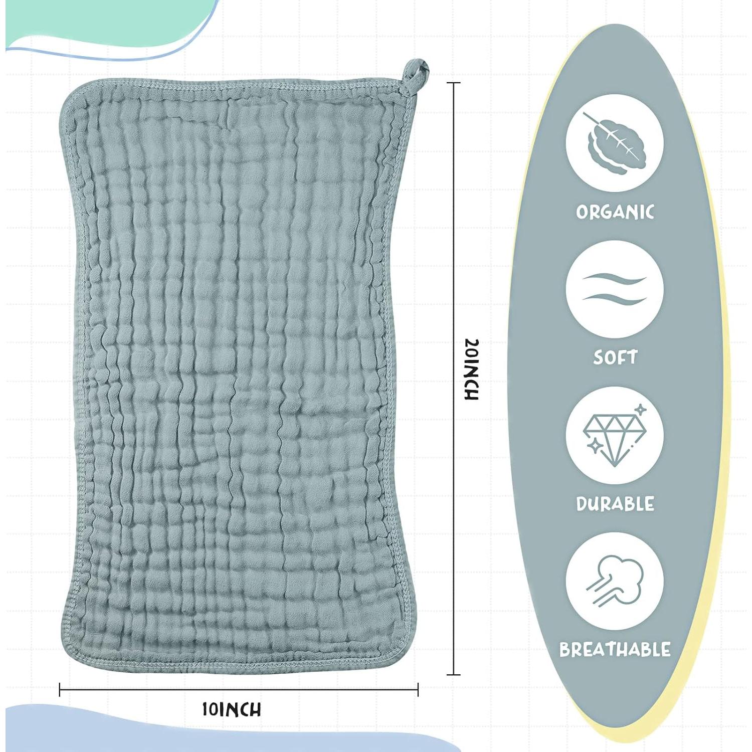 Paños de Muselina para Eructos Irenare 6 Piezas 50.8x25.4cm