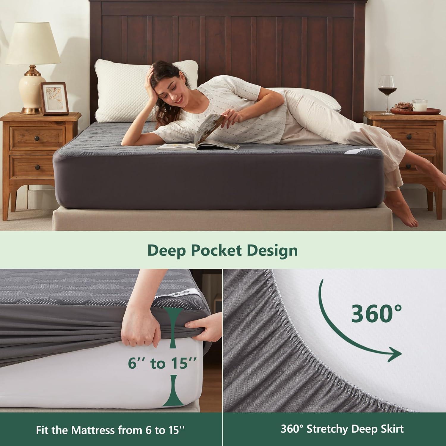 Protector de Colchón Impermeable Twin FELTYBED Gris 3D Aire