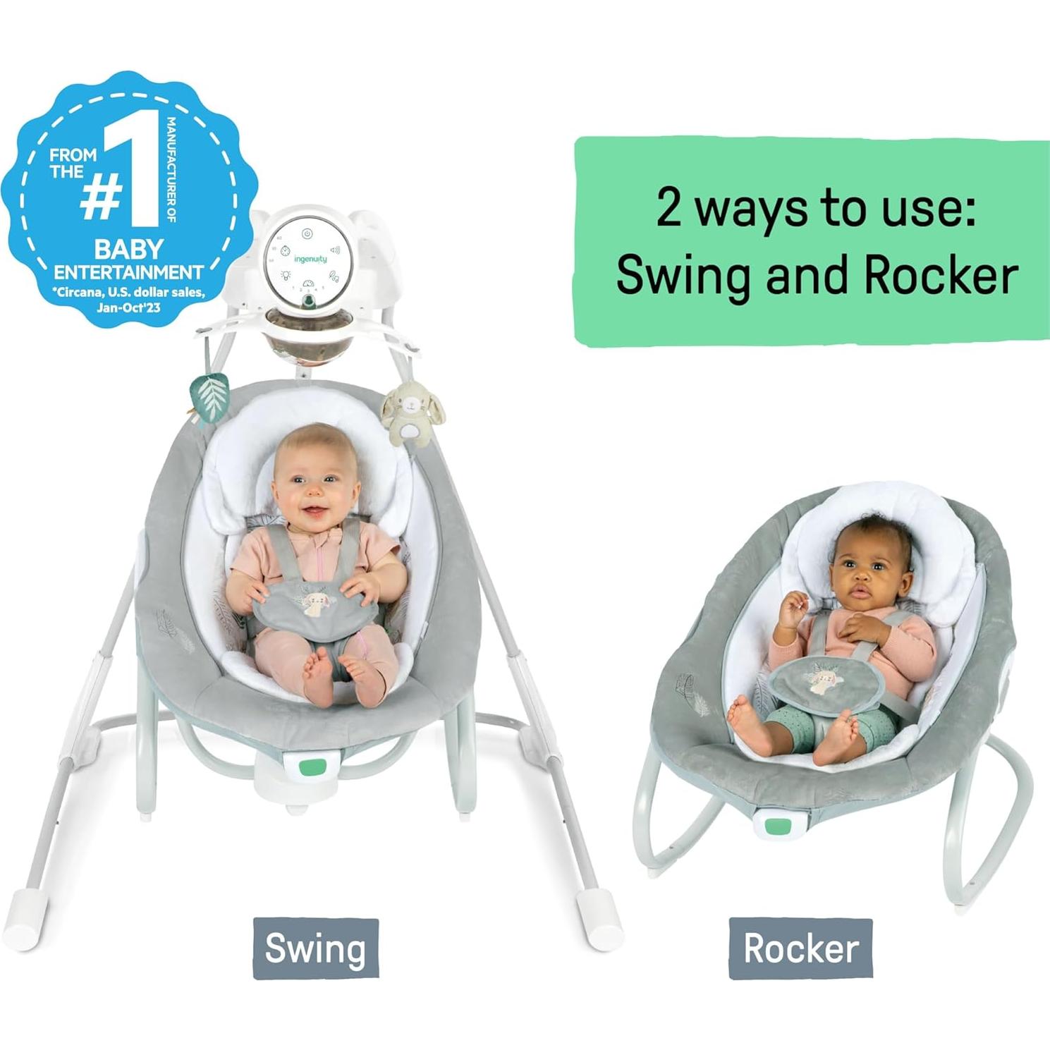 Silla y Balanceadora Calmante Ingenuity InLighten Remy 2-en-1