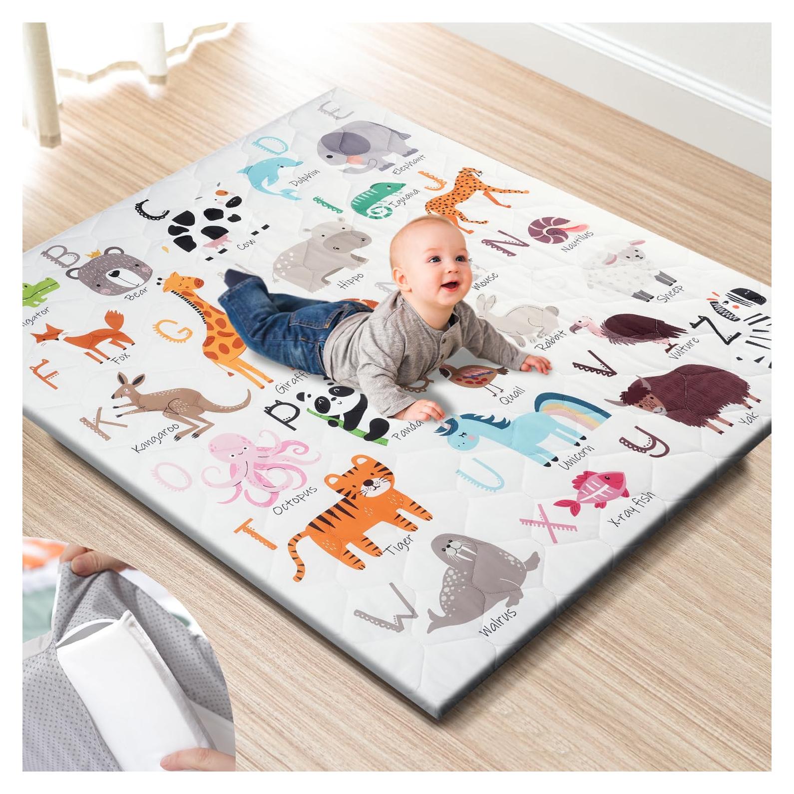 Alfombra de Juego para Bebés Premium 119x119 cm Antideslizante