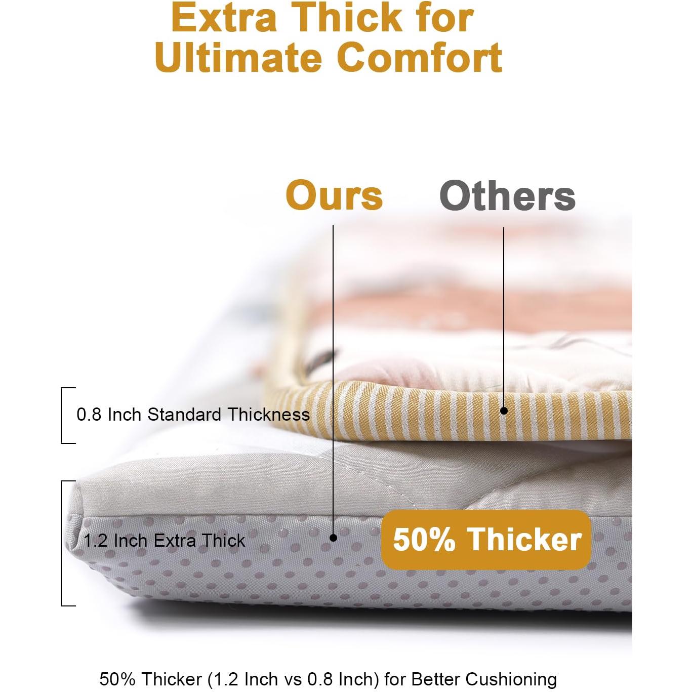 Alfombra de Juego para Bebés Premium 119x119 cm Antideslizante