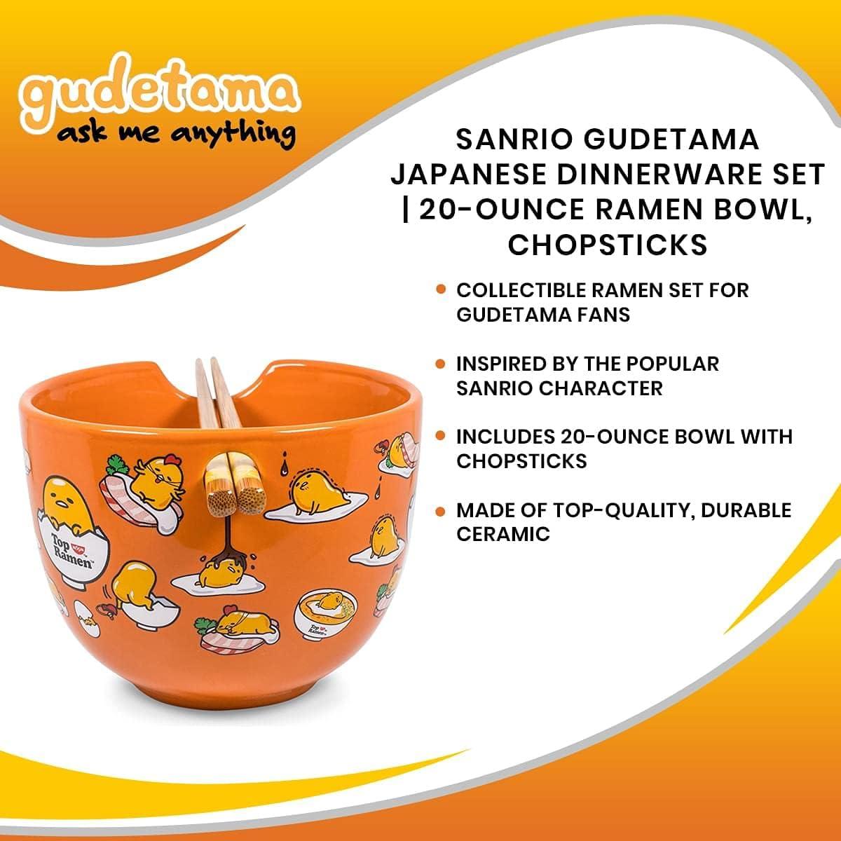Juego de Vajilla de Cerámica Gudetama | Tazón Ramen 590 ml