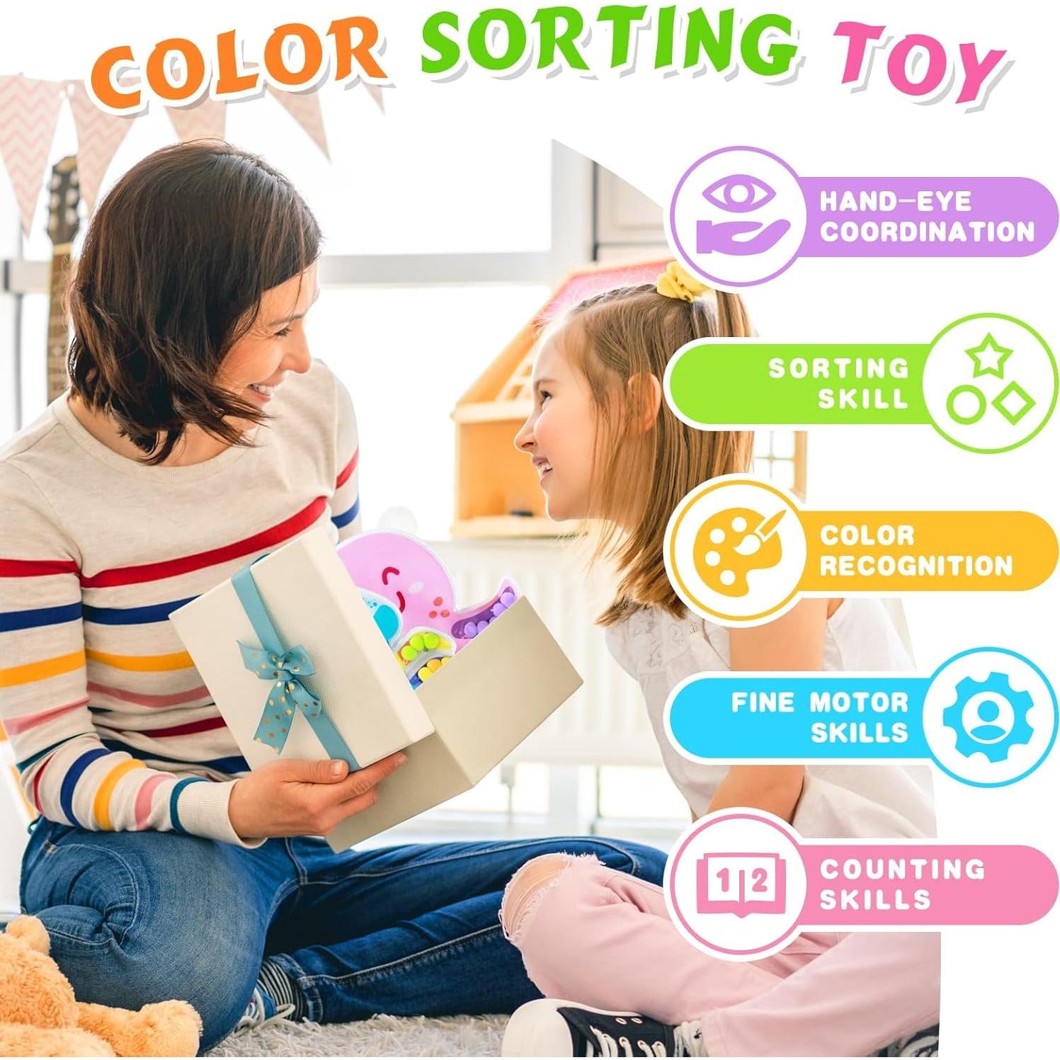 Juguete Sensorial de Clasificación de Colores Hopihy Cangrejos