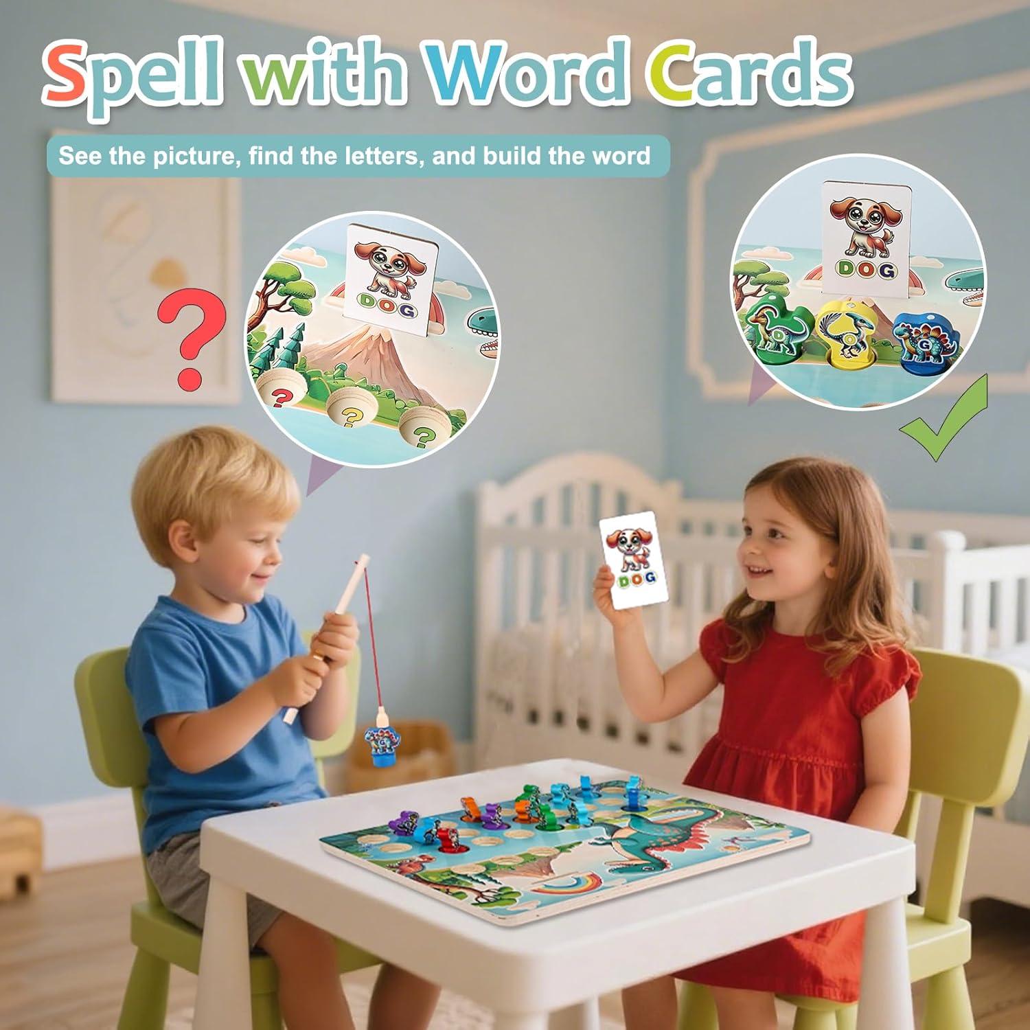 Juego de Pesca Magnético de Dinosaurios Mailuren 36x26 cm