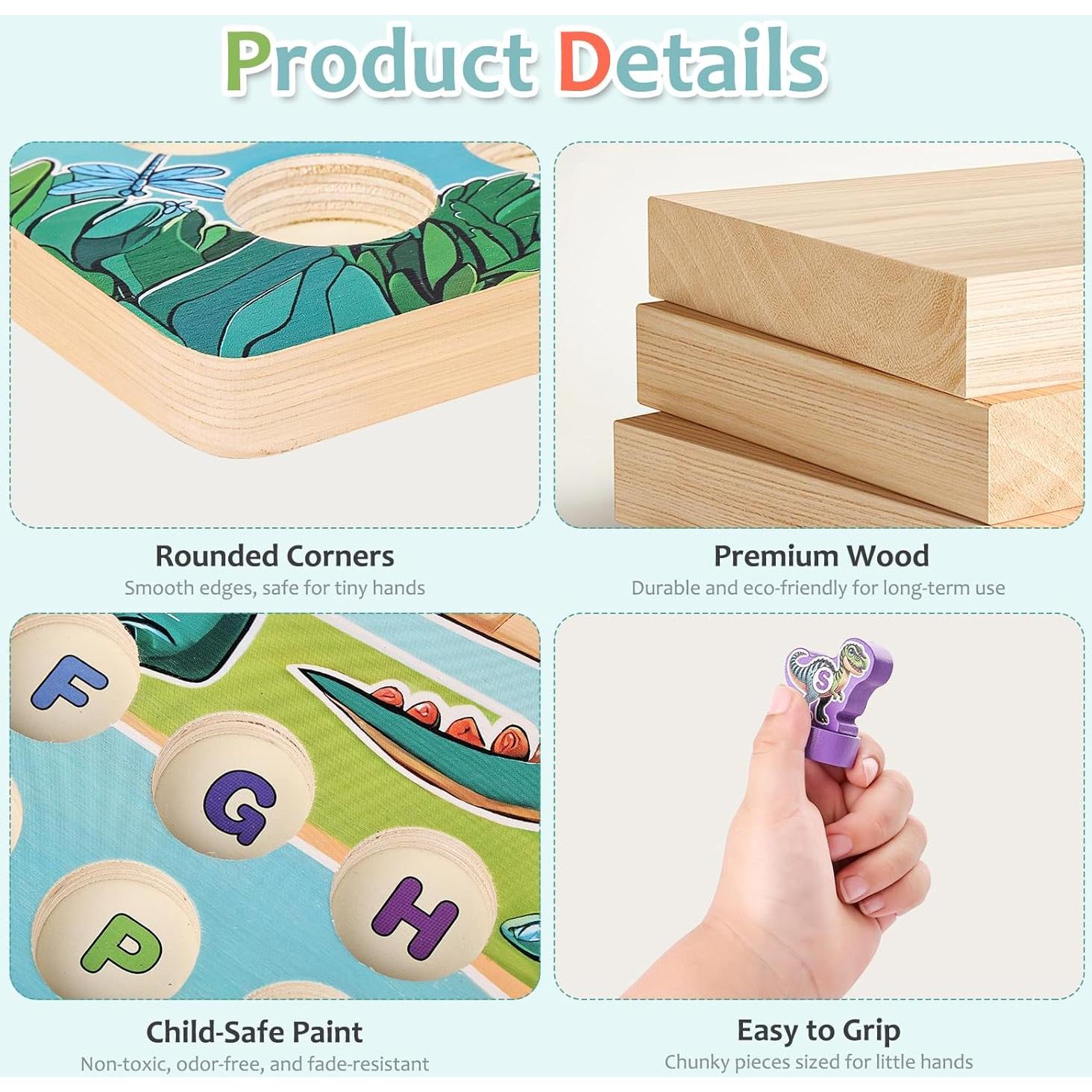 Juego de Pesca Magnético de Dinosaurios Mailuren 36x26 cm