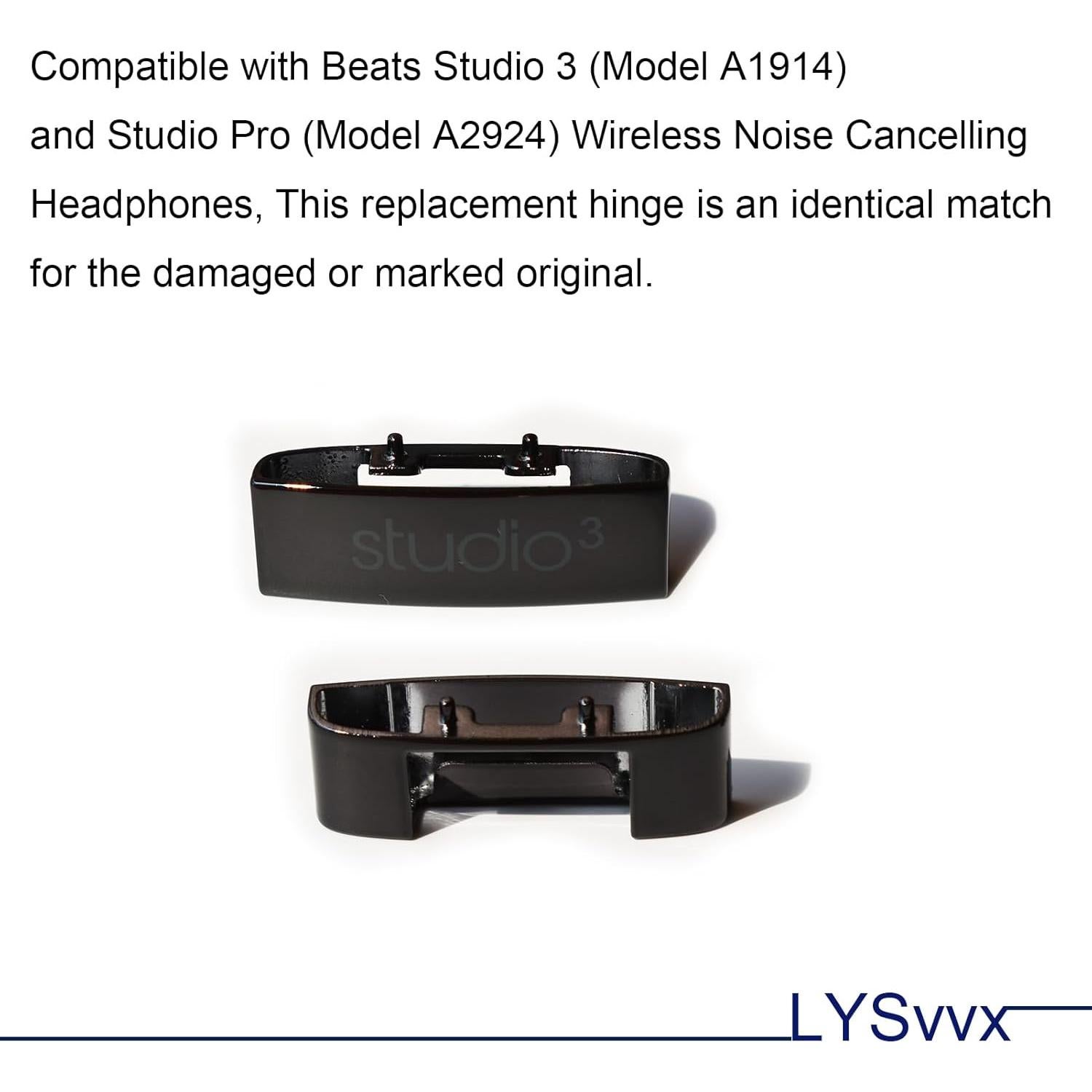 Studio 3 Hinge - Replacement Parts for Beats Studio 3 (A1914) and Studio Pro (A2924) Headphones(Black)