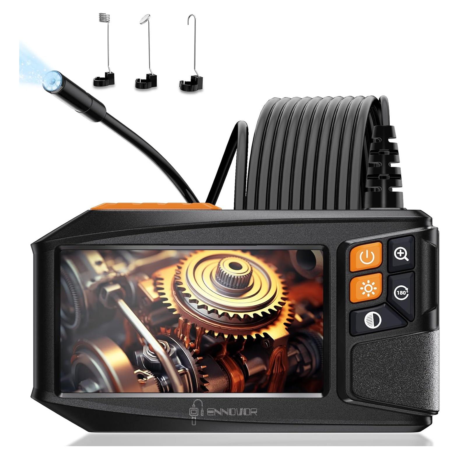 Cámara Endoscopio HD 1920P Ennovor 4.3" Luz Ajustable 5m