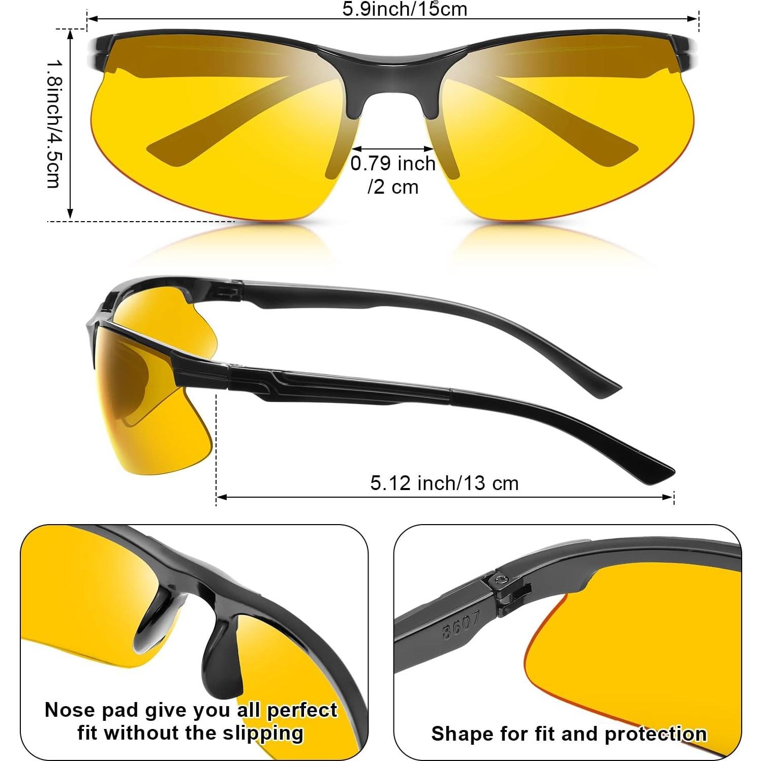 Gafas de Seguridad Kathfly 36 Pcs Policarbonato Ámbar