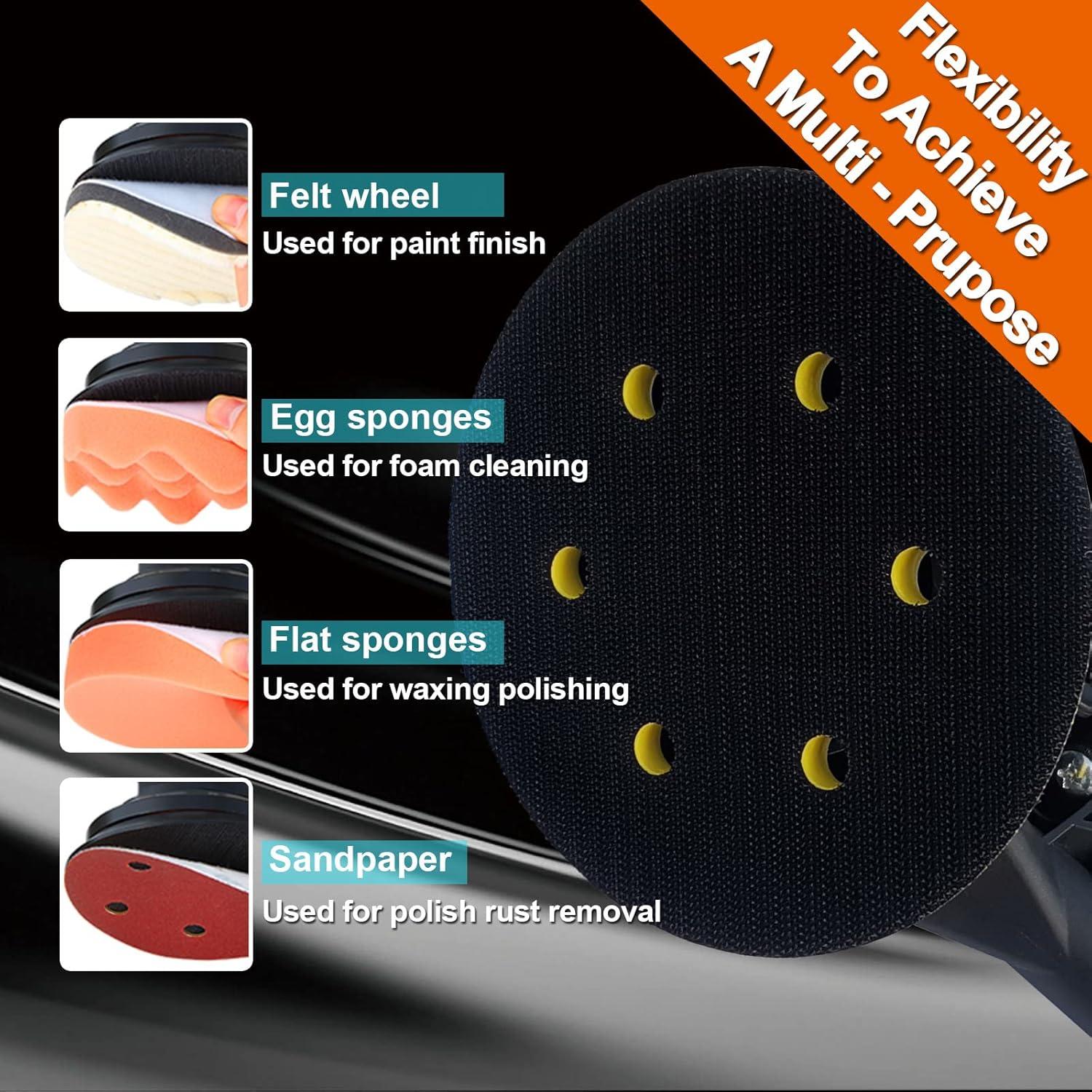 Lijadora Orbital Neumática MOMODA 6" Profesional con Conector