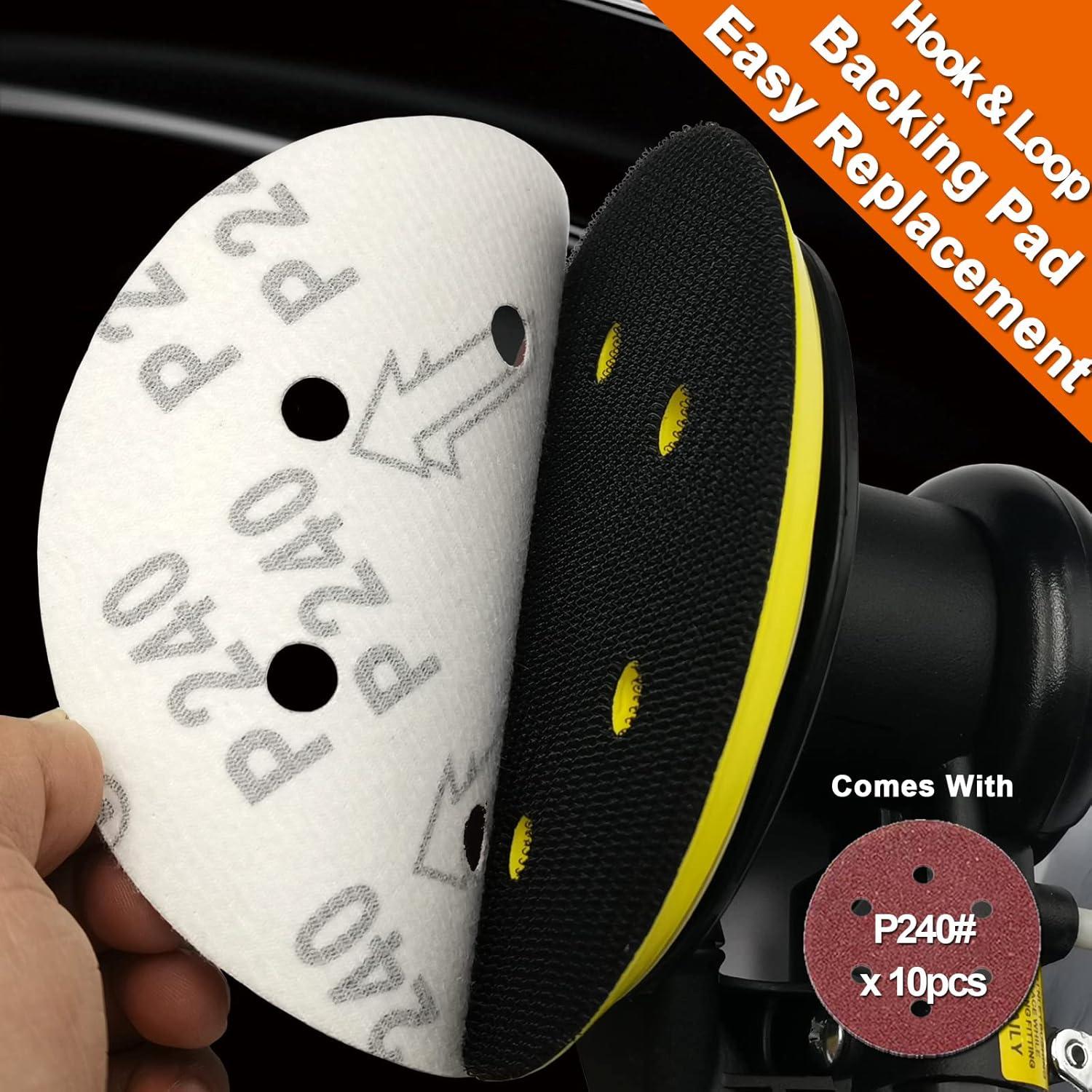 Lijadora Orbital Neumática MOMODA 6" Profesional con Conector