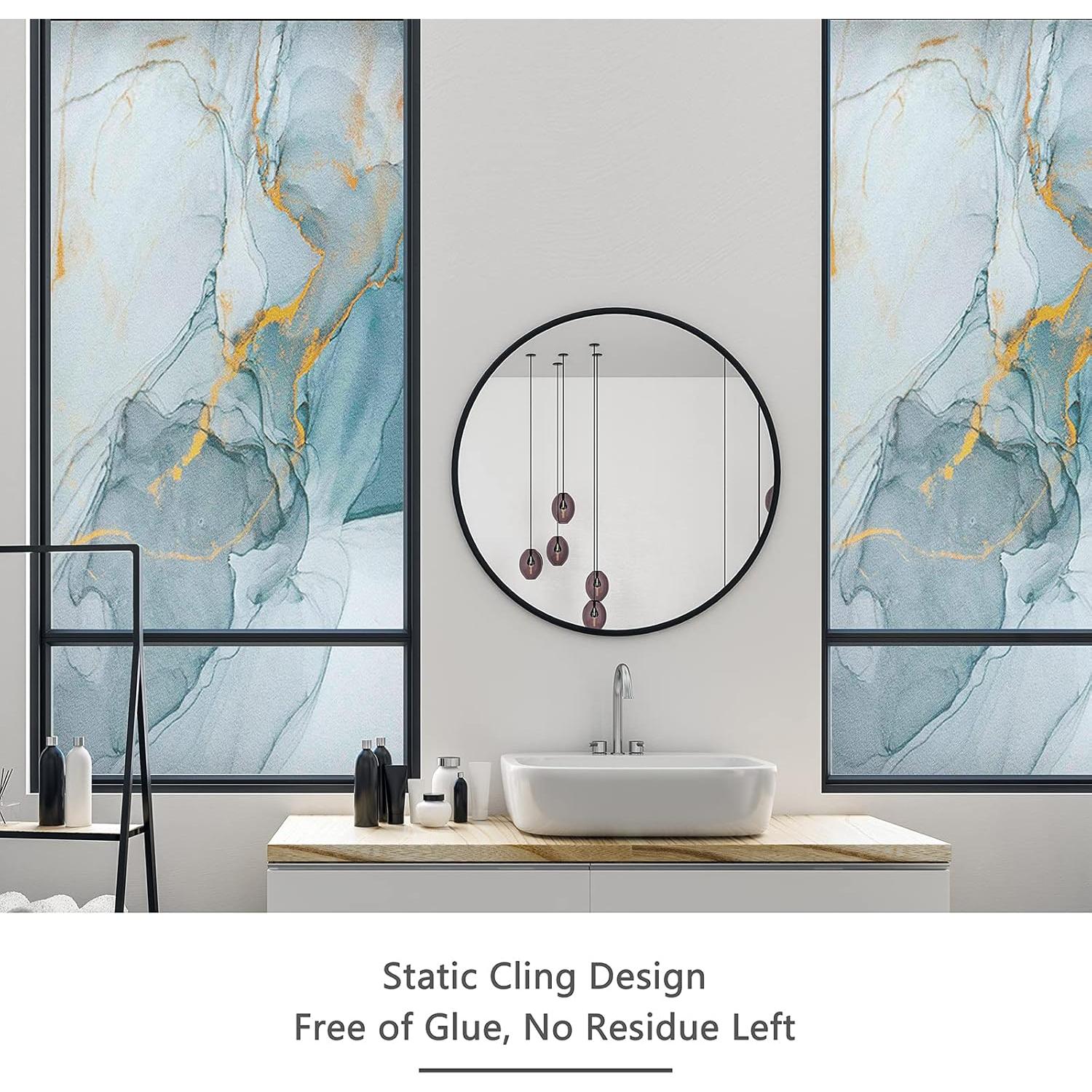 Película de Ventana de Privacidad Myronsa 45x100 cm Mármol