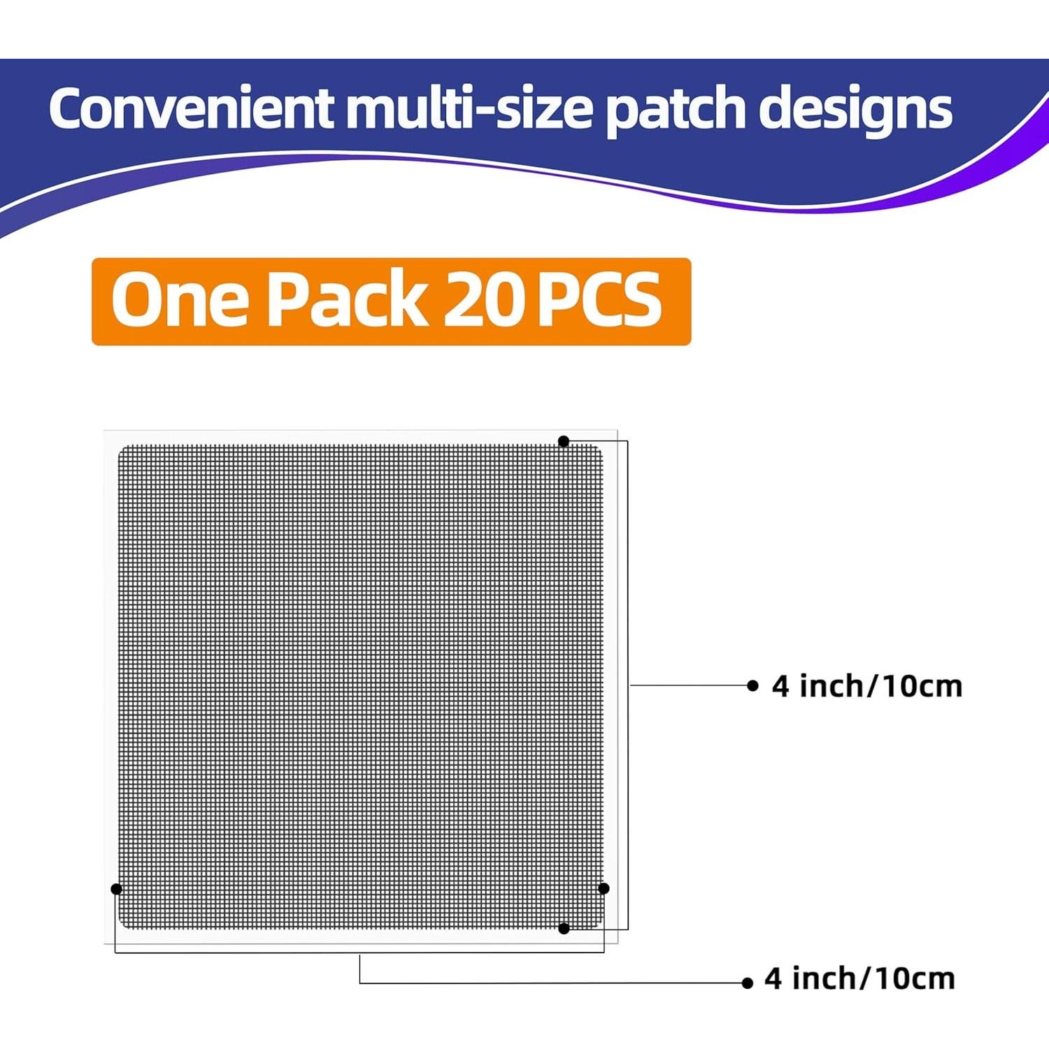Parches de Reparación de Pantalla KING MOUNTAIN 20 Hojas 10.16 cm