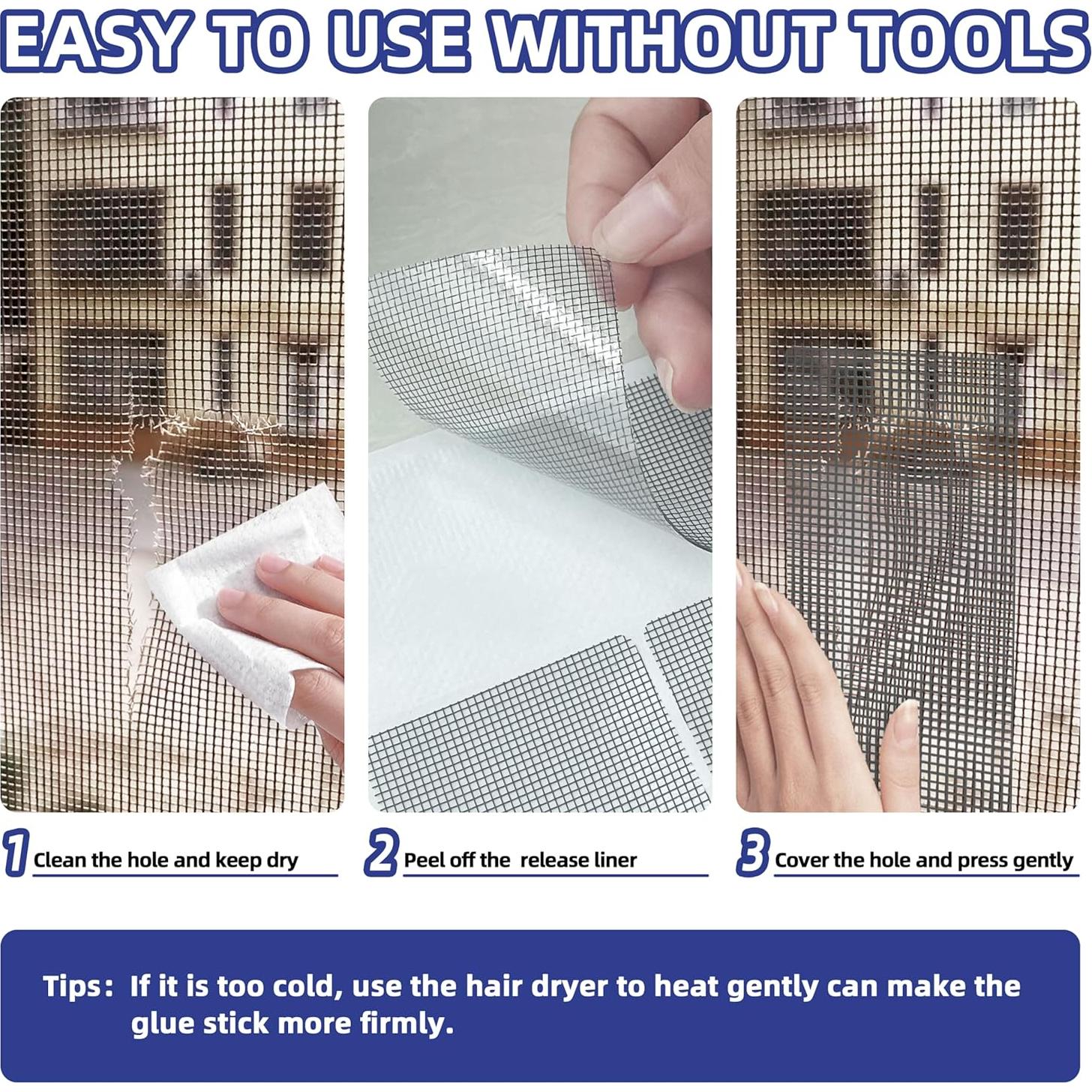 Parches de Reparación de Pantalla KING MOUNTAIN 20 Hojas 10.16 cm