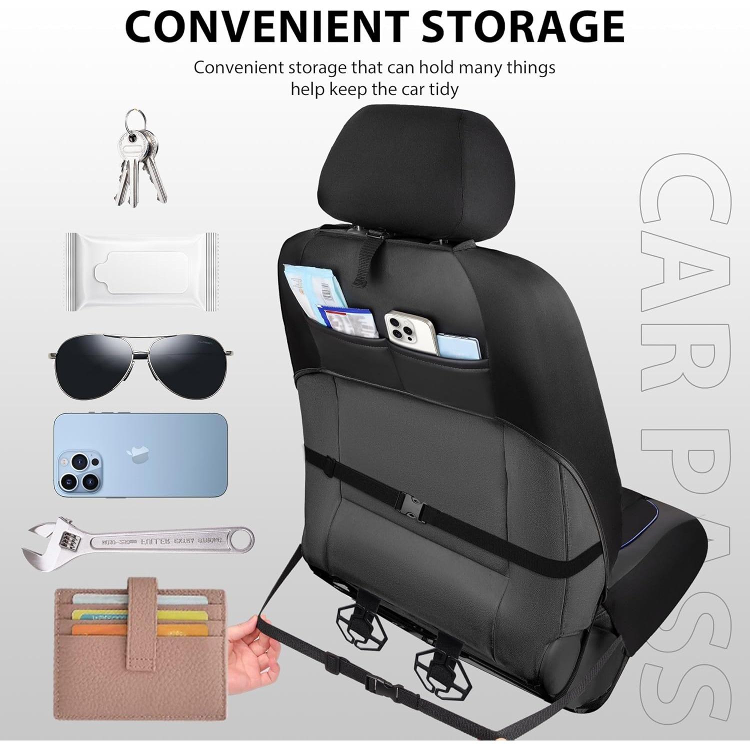 Fundas de Asiento de Coche CAR PASS Neopreno PU 2 Piezas
