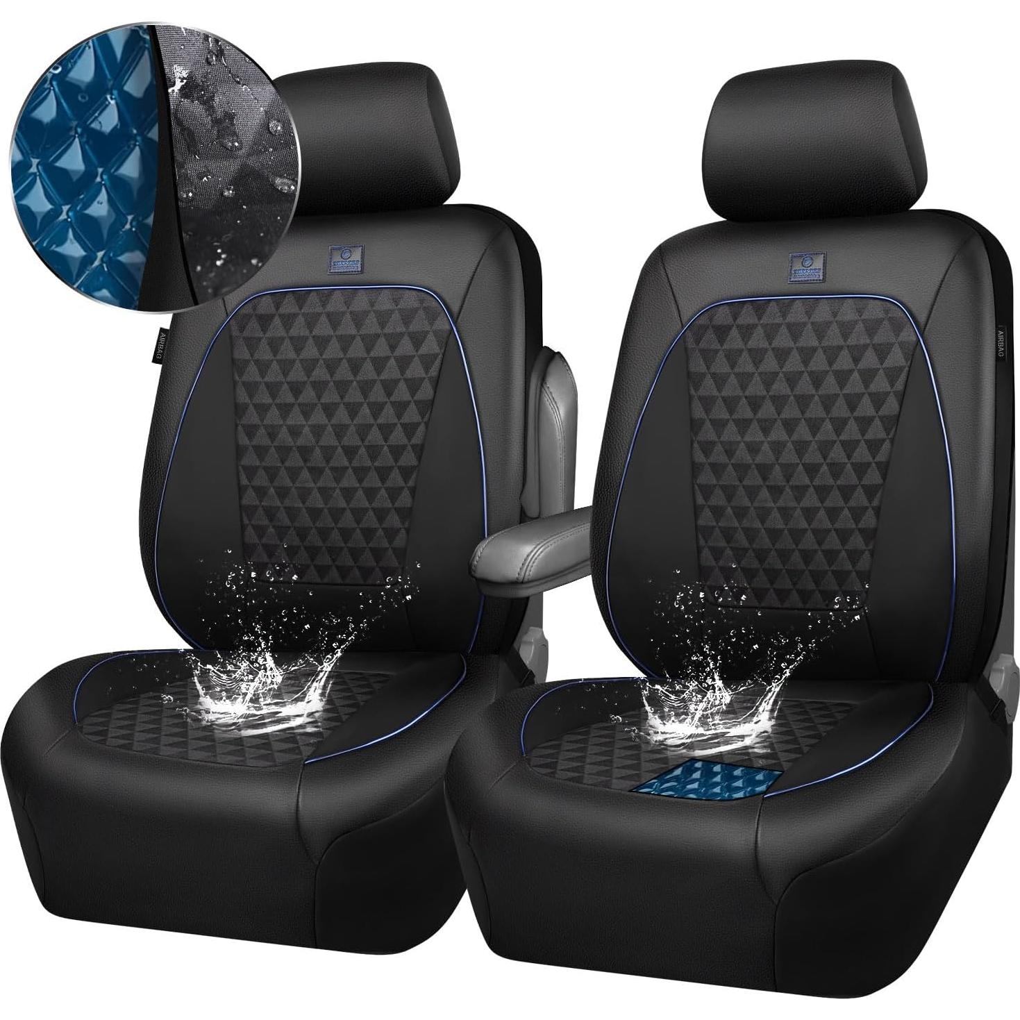 Fundas de Asiento de Coche CAR PASS Neopreno PU 2 Piezas